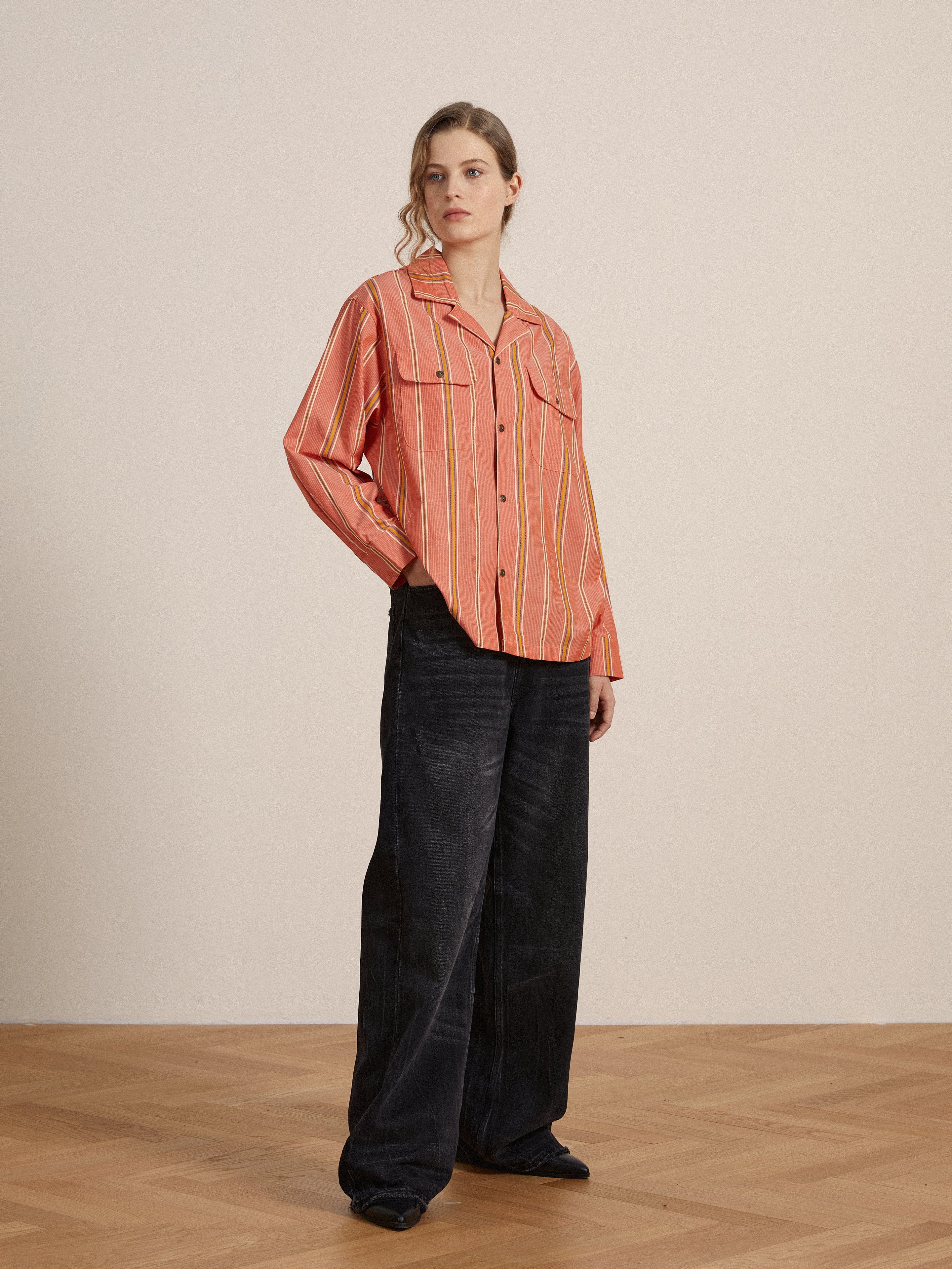 Stripe Citrus LS Camp Shirt | Modern Menswear by yycbvcnbmmnbm