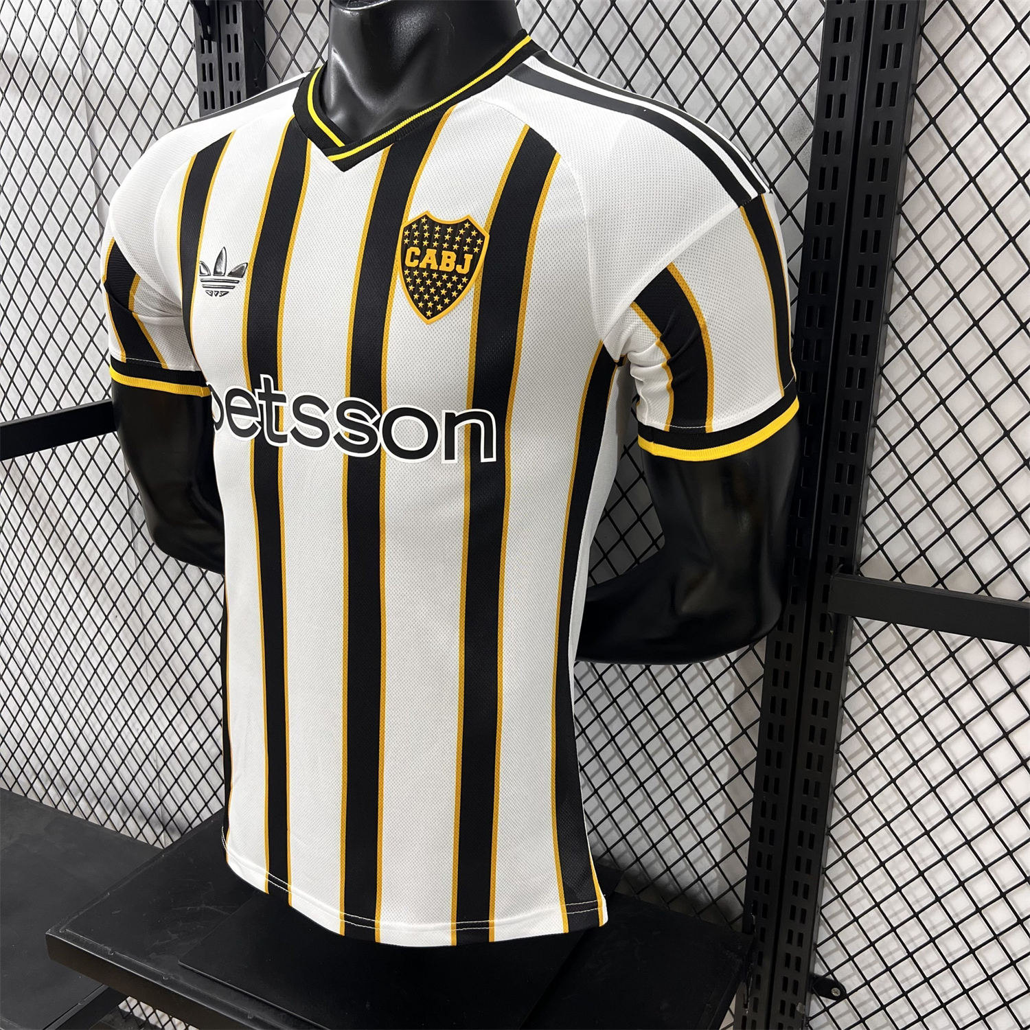 AlphaJersey-Boca Juniors 25-26 Black And White Stripes Jersey - Player Version