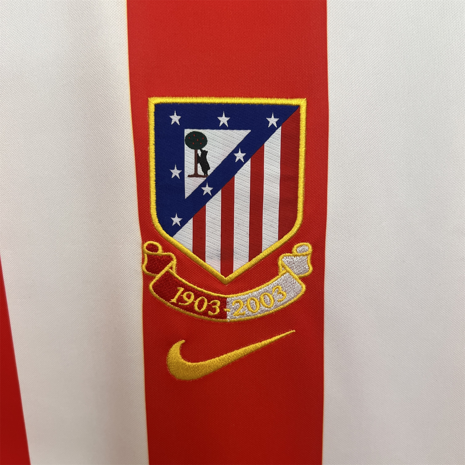 AlphaJersey-Retro Atletico Madrid 2003-04 Home Centenary Special Jersey
