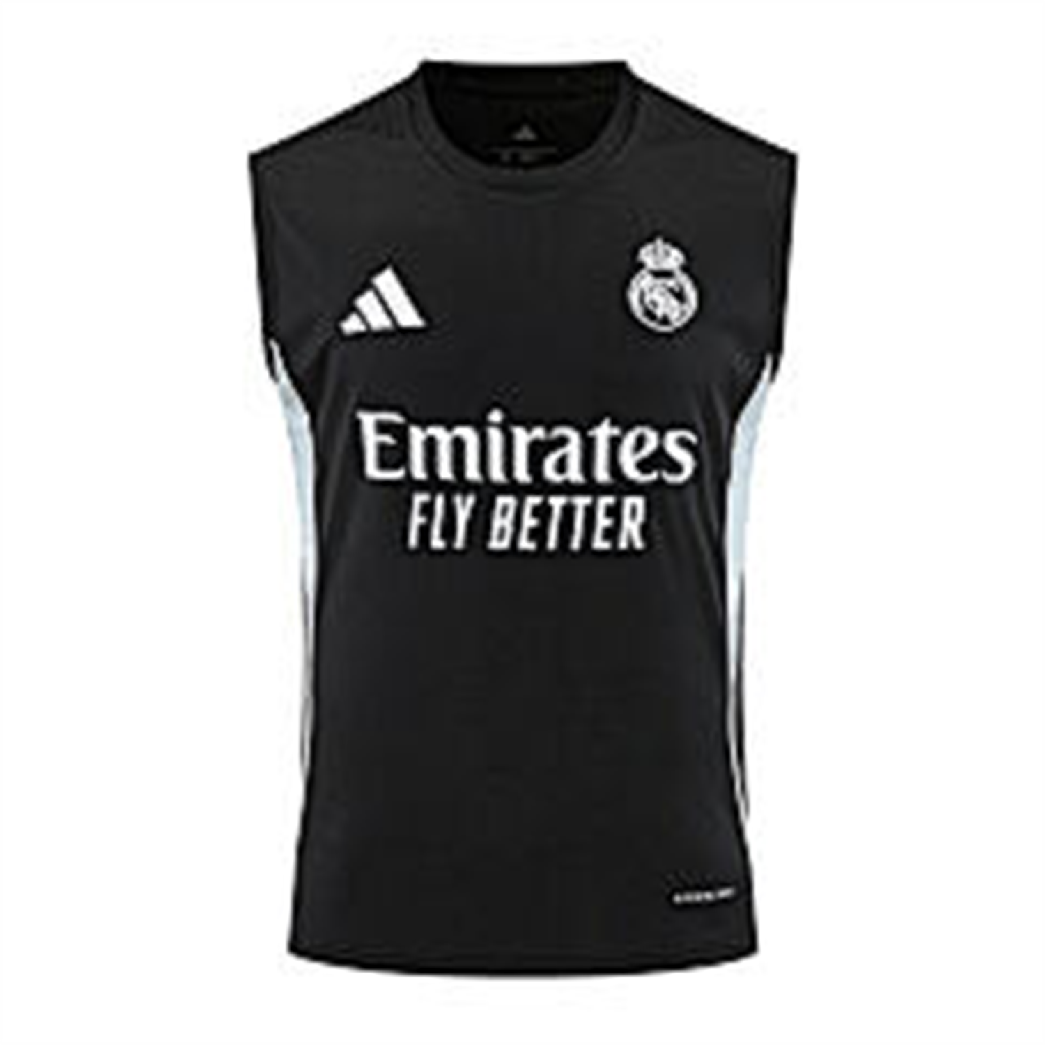 AlphaJersey-Real Madrid 25-26 Vest Training Set - Black And Light Grey Vest & Black Shorts