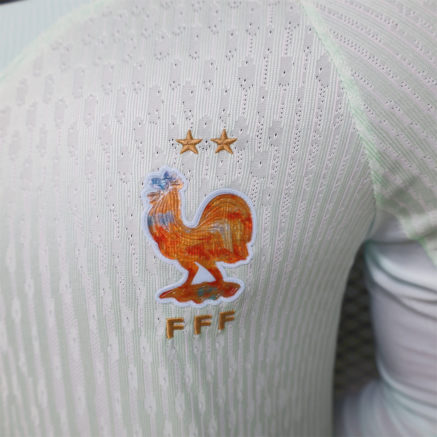 AlphaJersey-France 2026 Away Mint Green Long Sleeves Jersey - Player Version