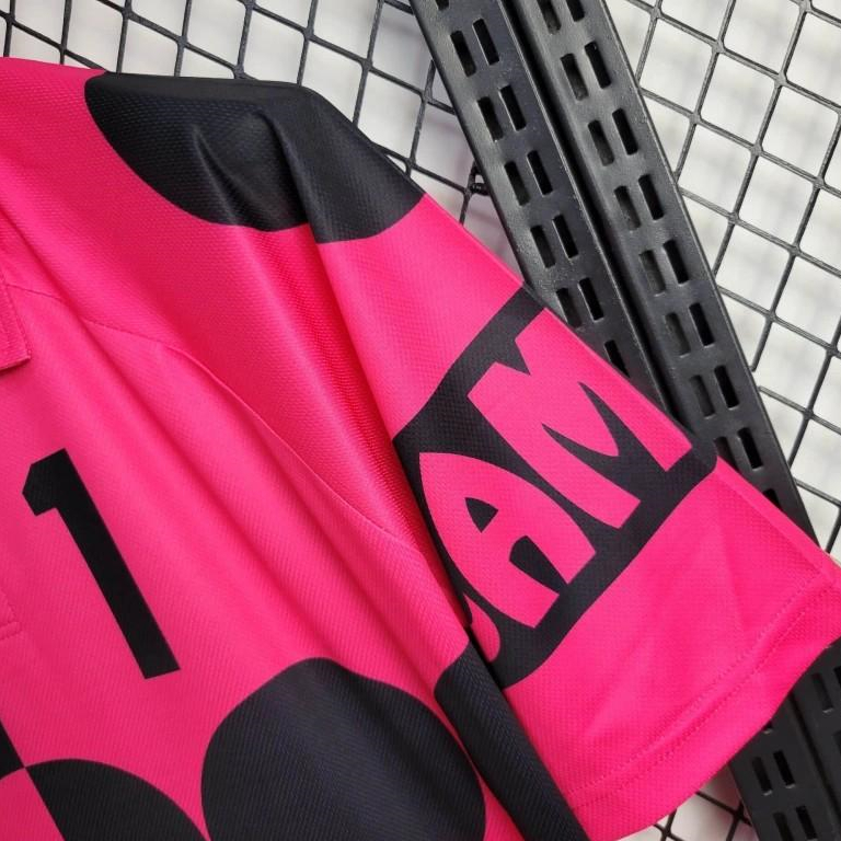 AlphaJersey-Retro Mexico 1998 World Cup Goalkeeper Pink Black Jersey
