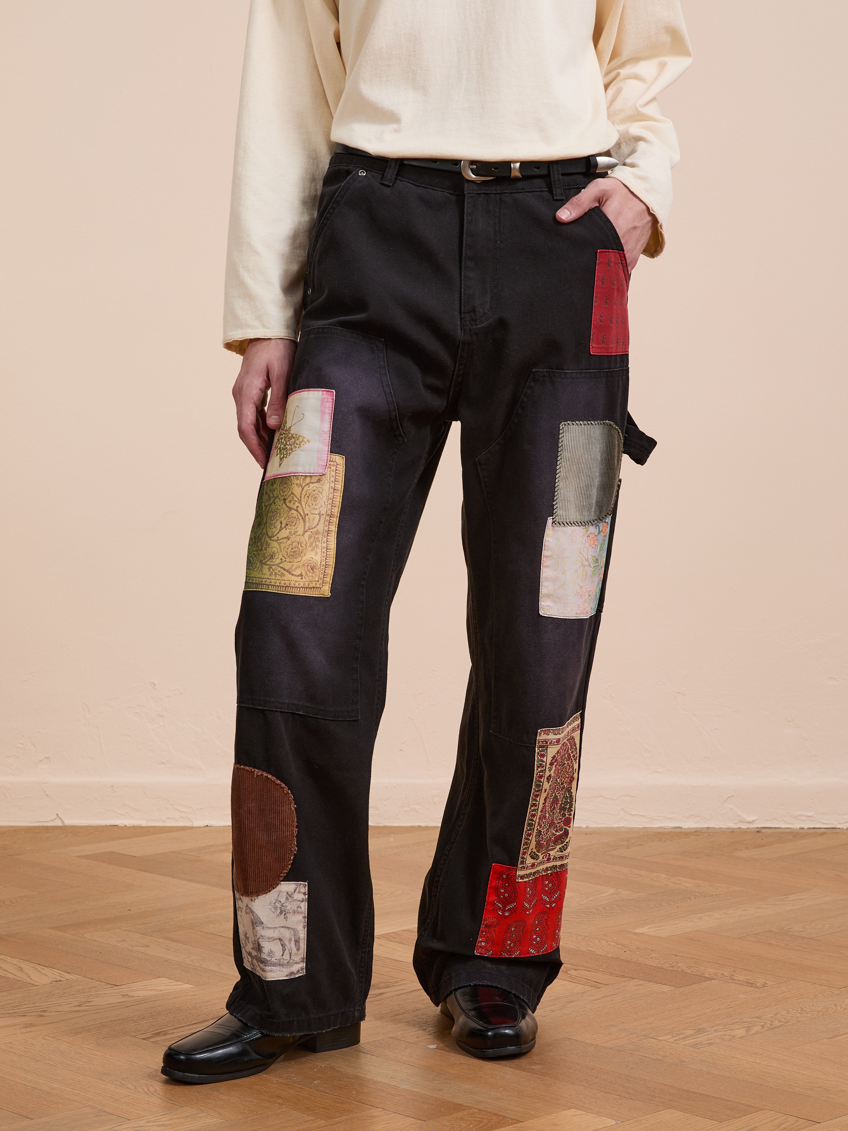 Tapestry Carpenter Canvas Pants | Modern Menswear by yycbvcnbmmnbm