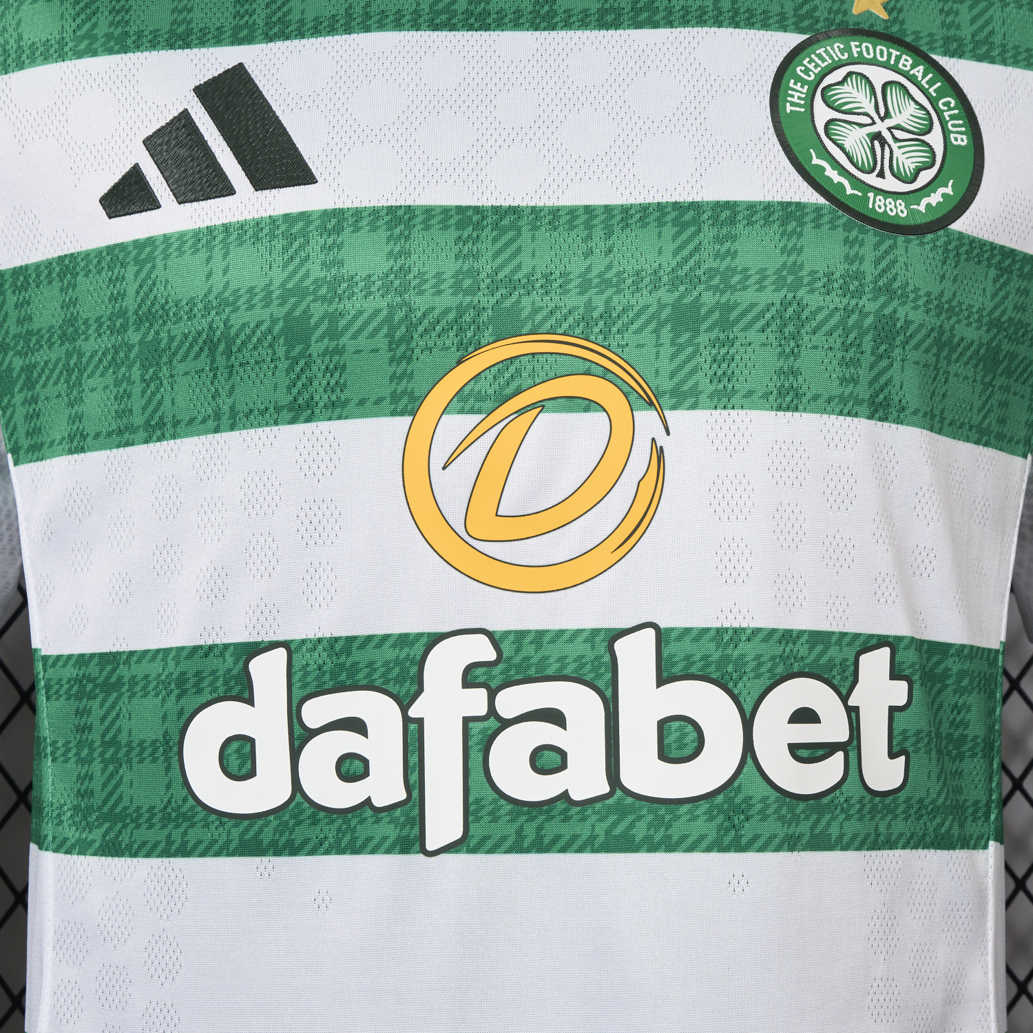 AlphaJersey-Celtic 25-26 Home Green White Stripes Jersey - Player Version