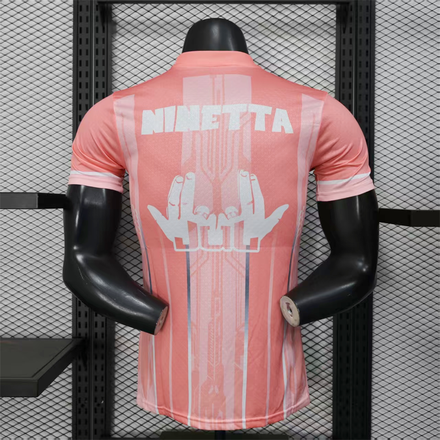 AlphaJersey-Marseille 25-26 Pink Stripes Special Jersey - Player Version