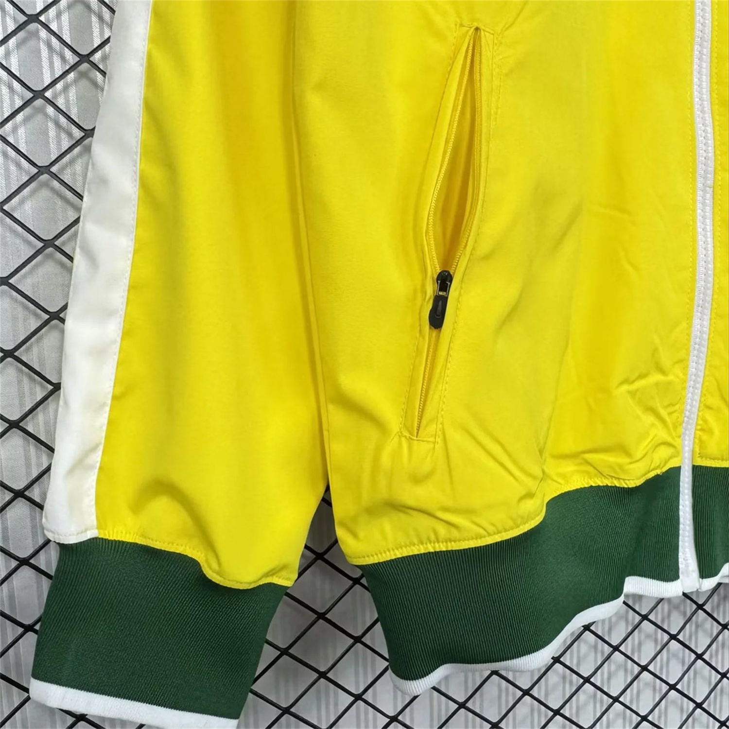 AlphaJersey-Retro Brazil 2010 Home Yellow Windbreaker