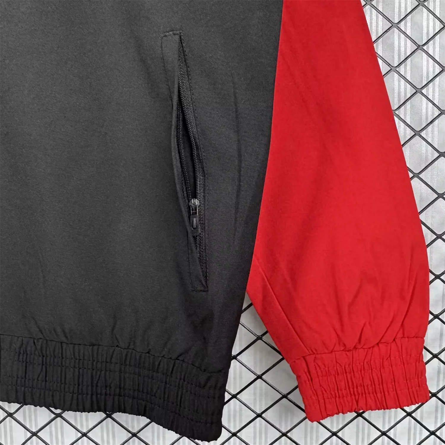 AlphaJersey-Retro Sevilla 1992-93 Home Windbreaker Jacket - Black And Red