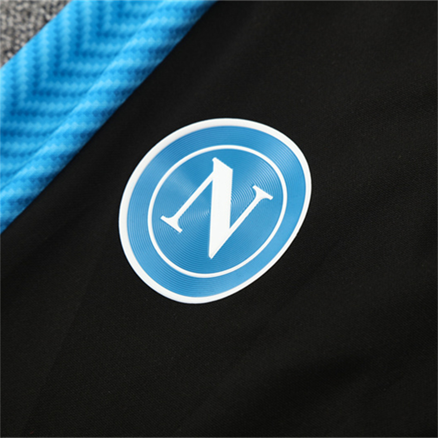 AlphaJersey-Napoli 25-26 Kids Long Sleeve Training Set - Blue Mecha Top & Black Pants