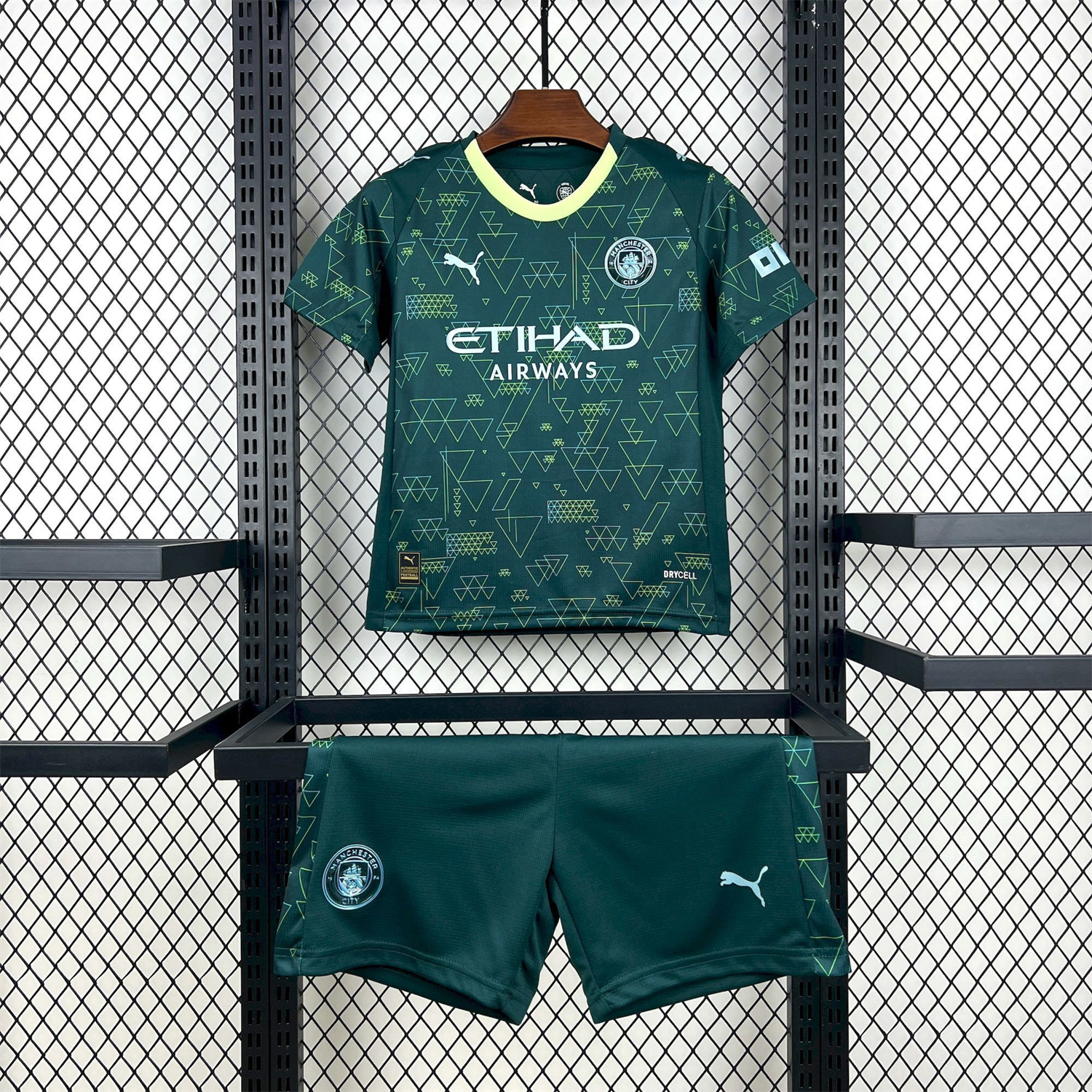 AlphaJersey-Manchester City 25-26 Fourth Green Kids Kit