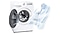 Check out WD90T634DBN/SP now. White shirt seen swayed out from open drum door of EcoBubble™, 9Kg, Washer Dryer, 4 Ticks
