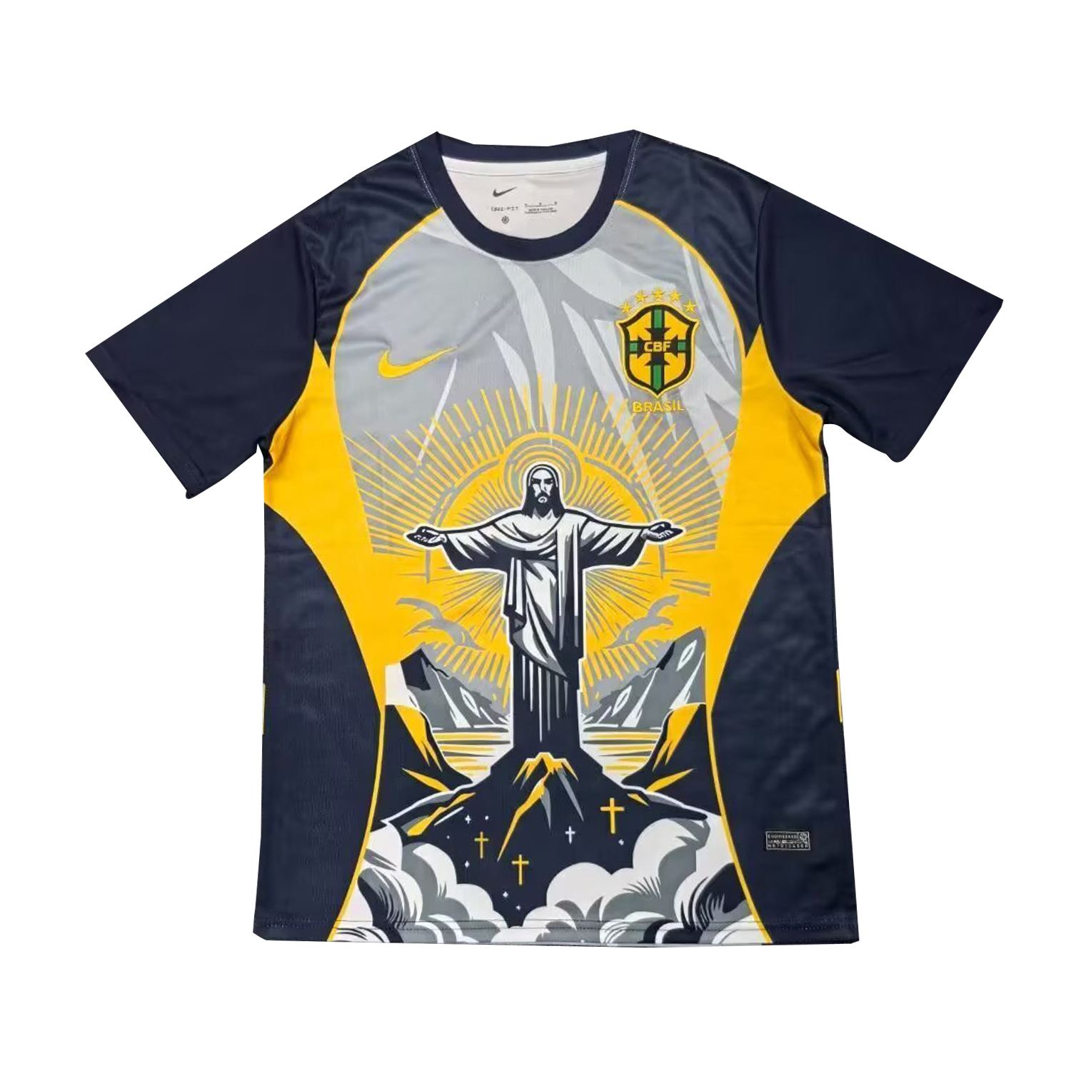 AlphaJersey-Brazil 25-26 Jesus Yellow And Black Jersey - Fans Version