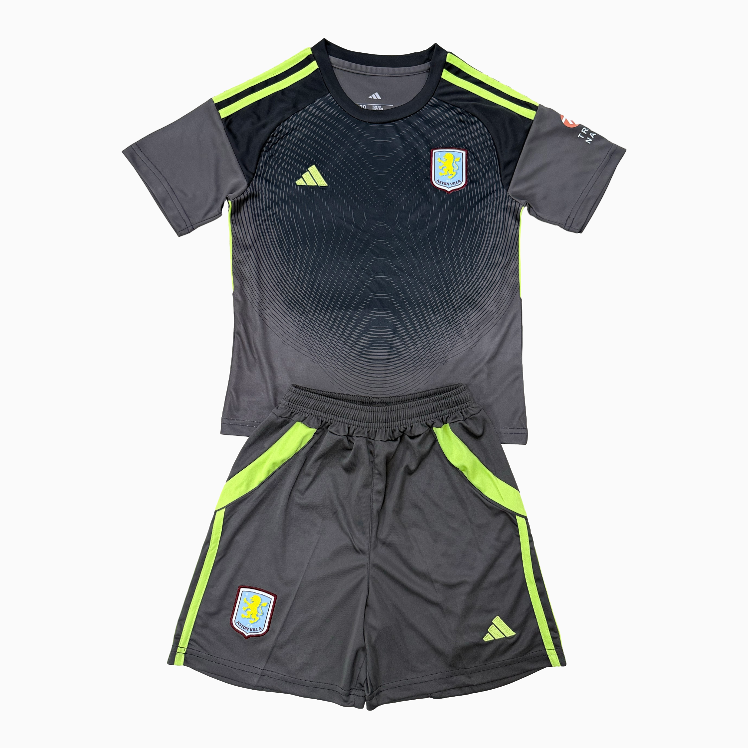 AlphaJersey-Aston Villa 25-26 Black Goalkeeper Men's Adult Jersey Set - Fans Version