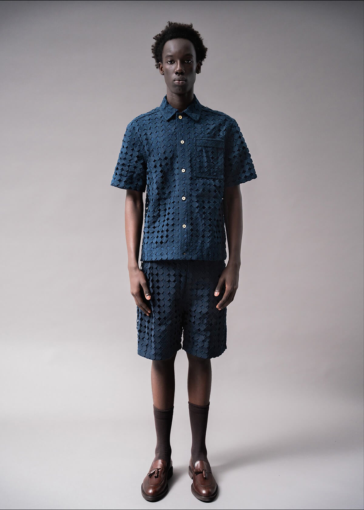 2 Pieced Embroidered Shirt | Modern Menswear by yycbvcnbmmnbm