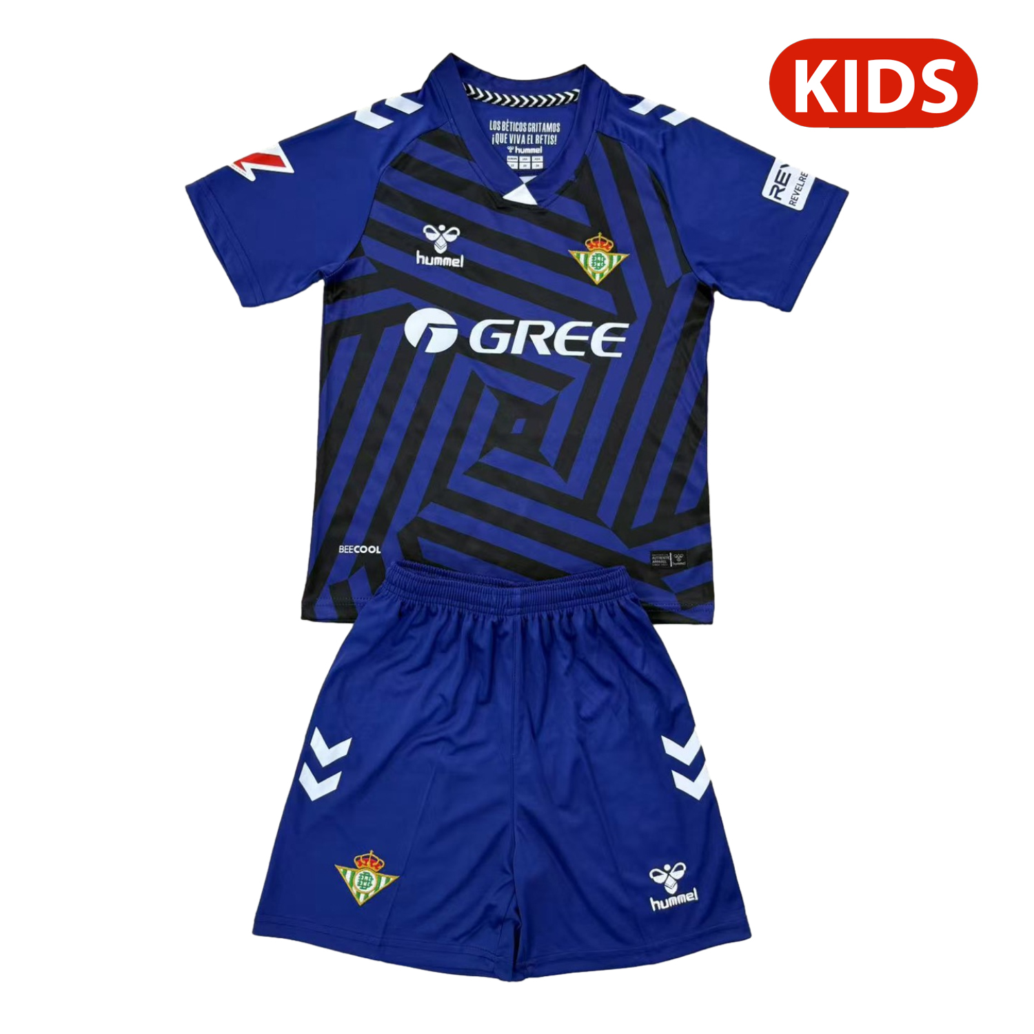 AlphaJersey-Real Betis 25-26 Blue Goalkeeper Kids Kit