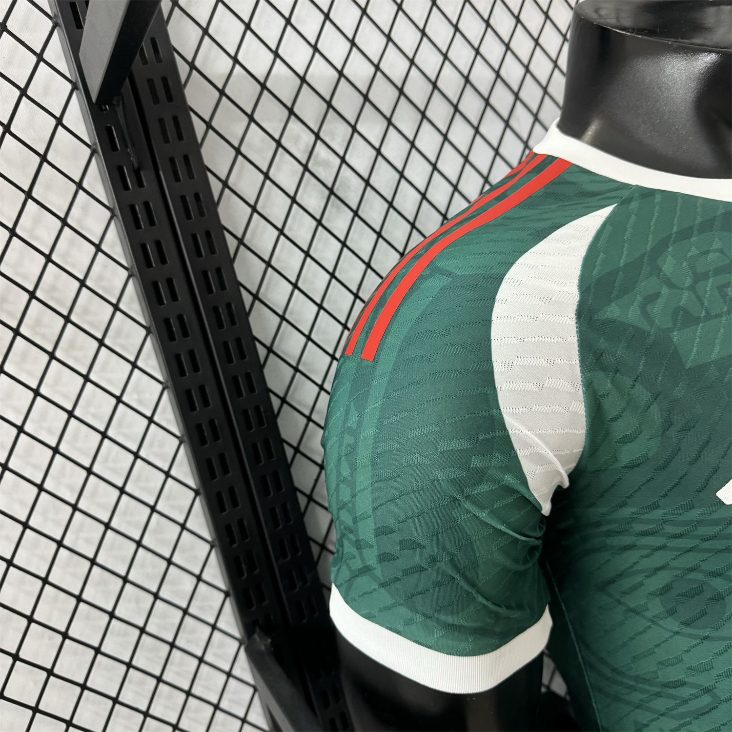 AlphaJersey-Mexico 25-26 Green Human Face Shaped Pattern Special Jersey - Player Version