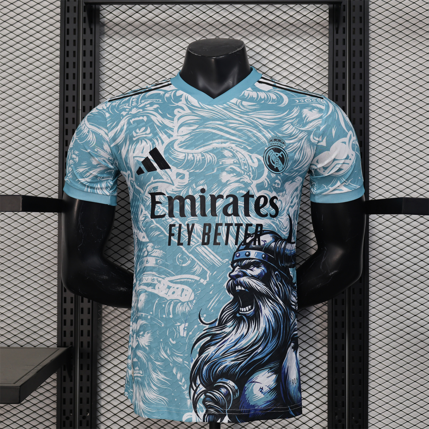 AlphaJersey-Real Madrid 25-26 Blue Viking Roar Special Edition Jersey - Player Version