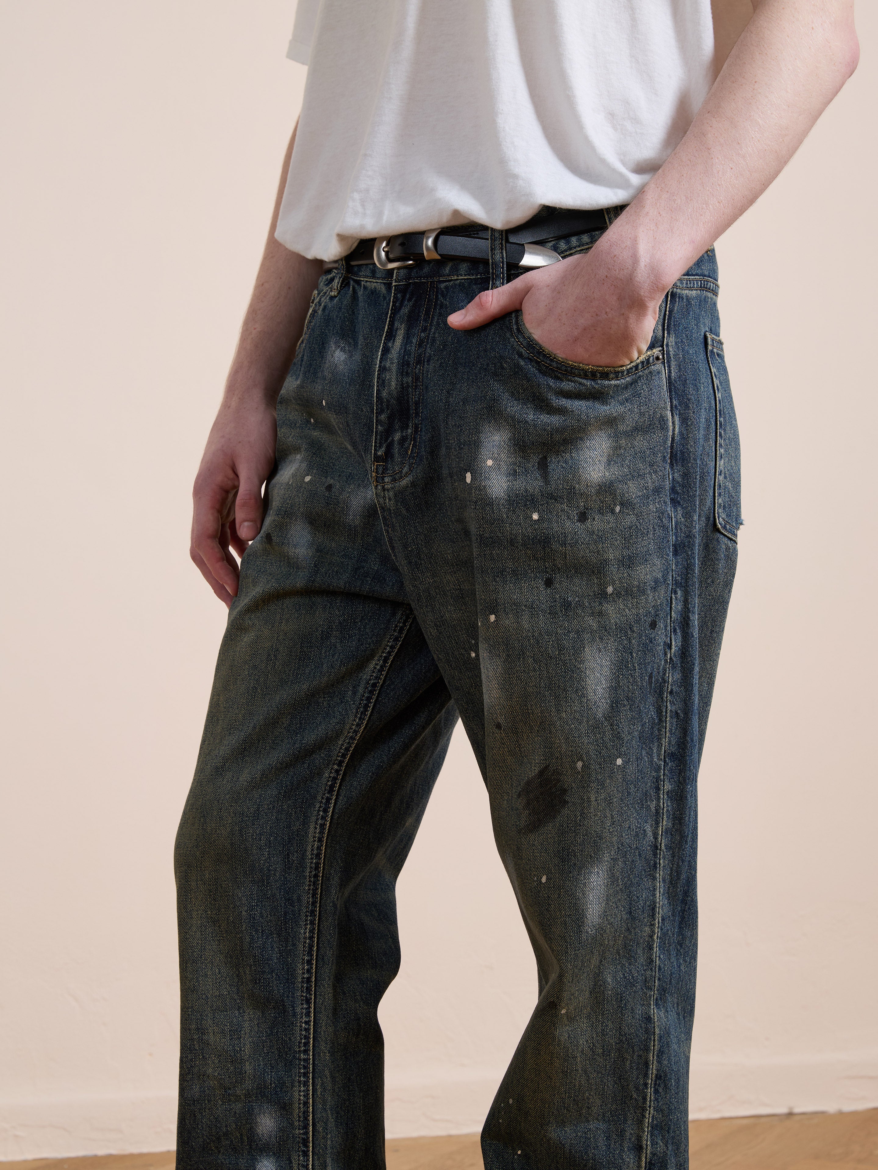 Monet Paint Jeans | Modern Menswear by yycbvcnbmmnbm