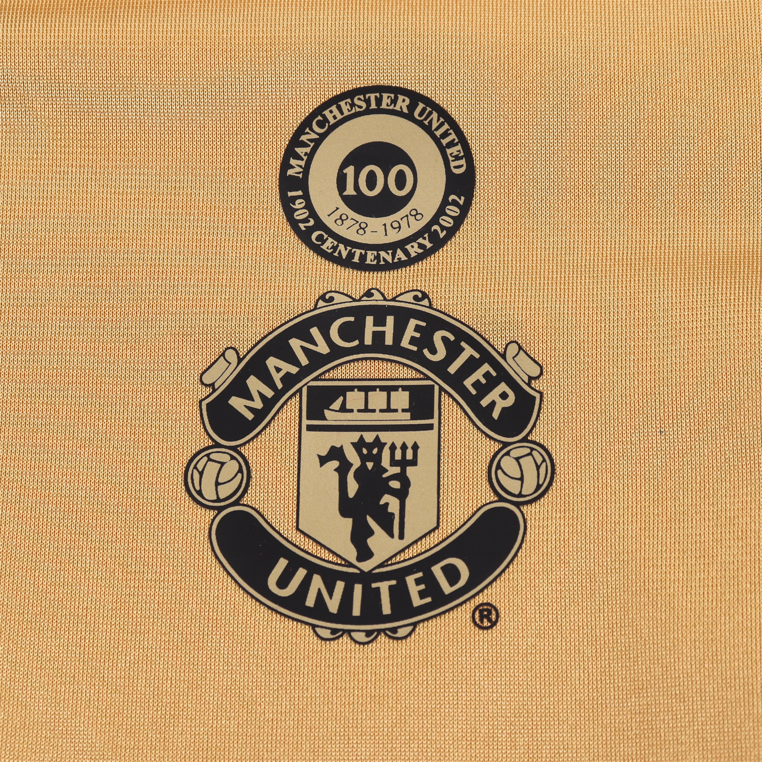 AlphaJersey-Retro Manchester United 2001-02 100th Centery Kids Kit - Yellow