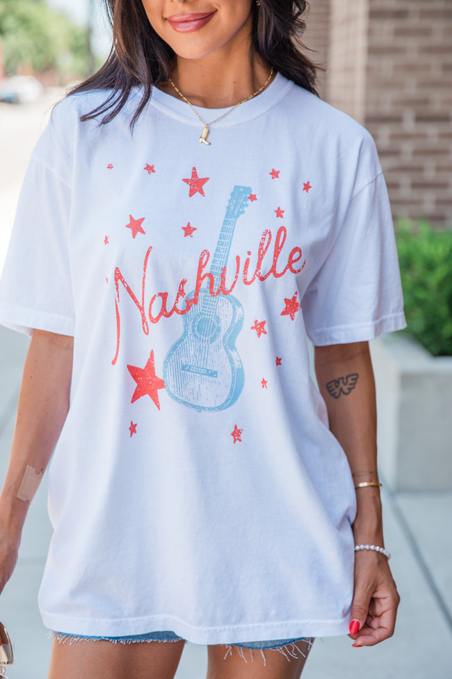 Nashville Star White Graphic Tee | Elegant Women's Fashion by coolavocek