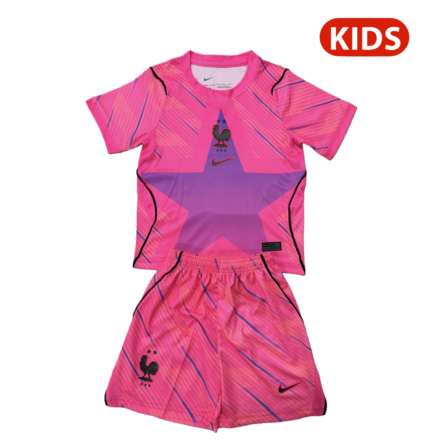 AlphaJersey-France 2026 Pink Goalkeeper Kids Kit