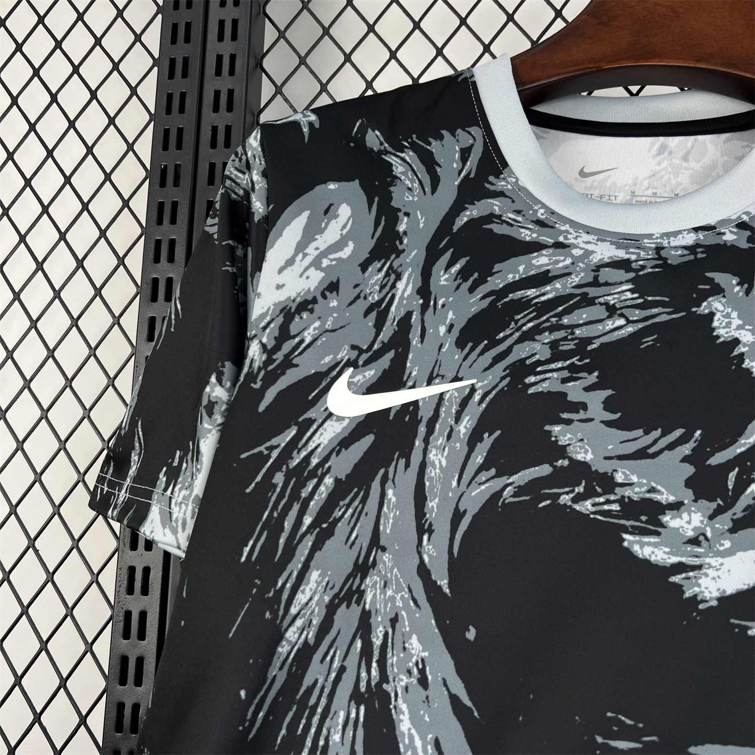 AlphaJersey-England 2026 Black With Gray And White Abstract Swirls Special Edition Jersey - Fans Version