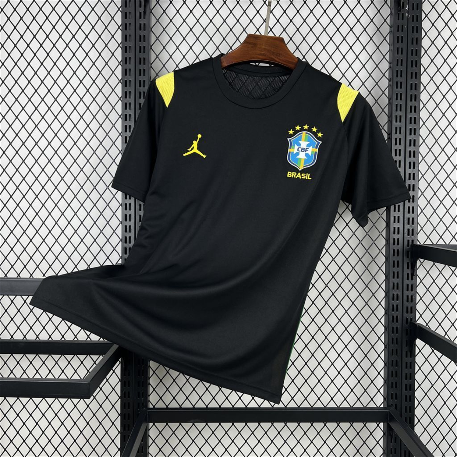 AlphaJersey-Brazil 2026 Black Pre-Match Jersey - Fans Version