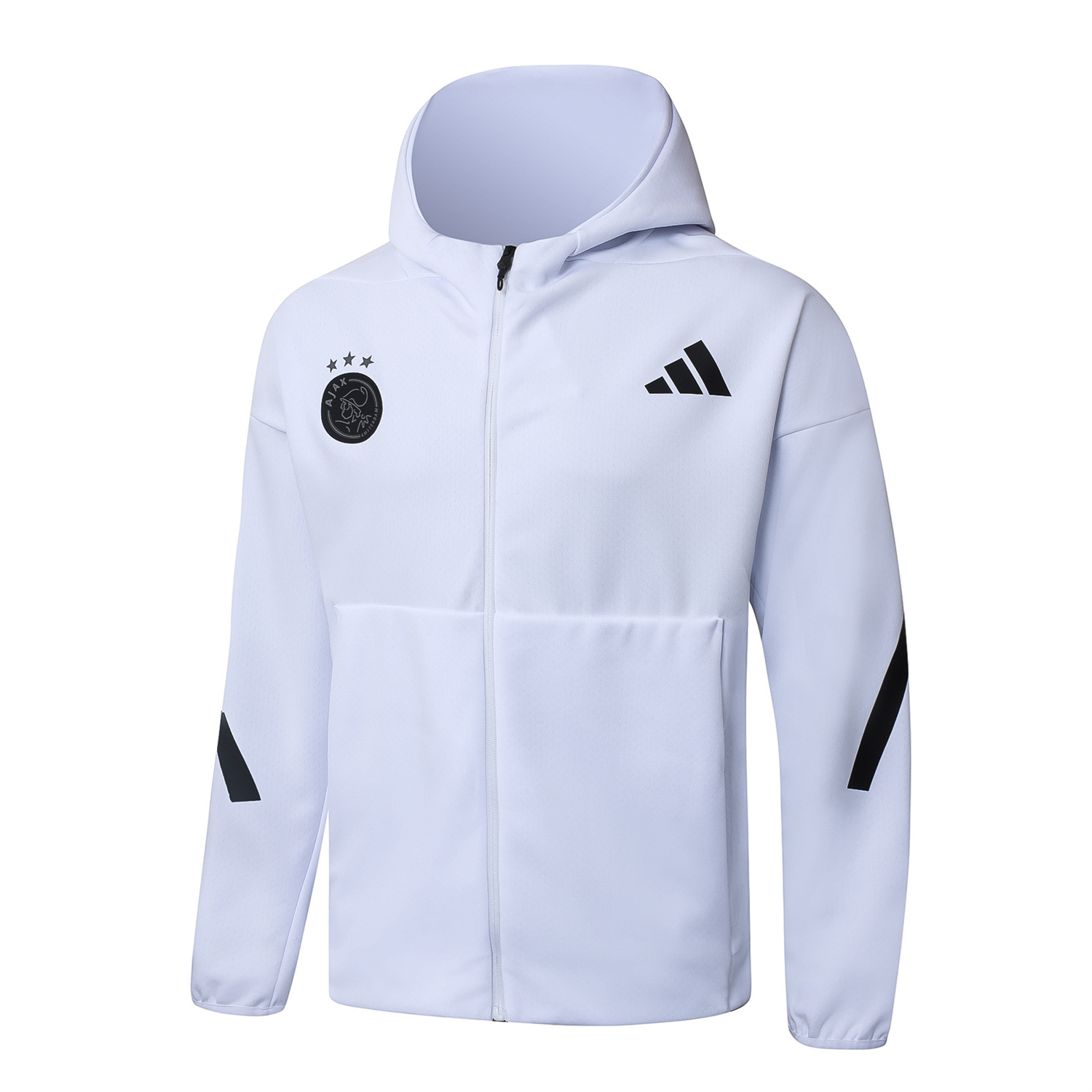 AlphaJersey-Ajax 25-26 Training Hoodie Set - White Hoodie and White Pants