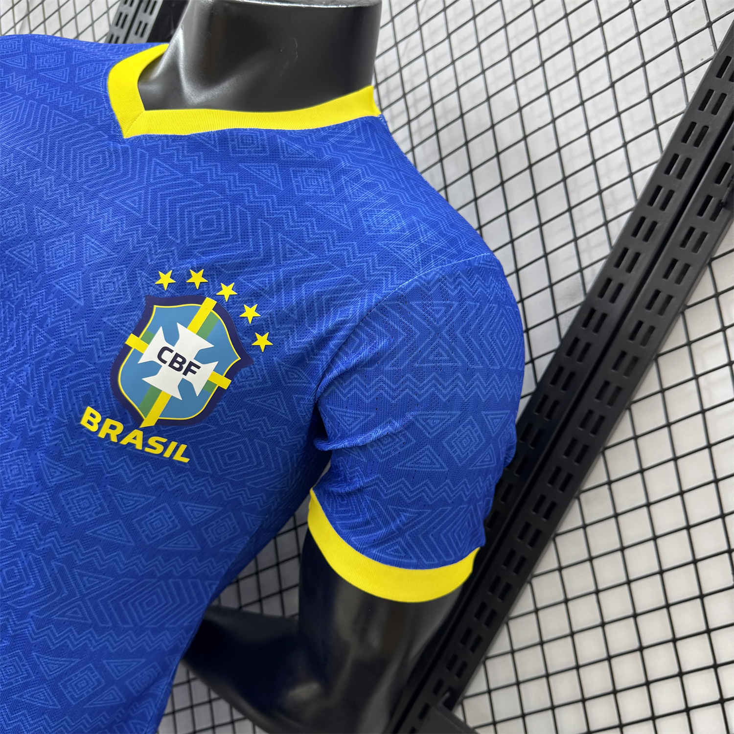 AlphaJersey-Brazil 2026 Diamond Texture Blue Special Jersey - Player Version