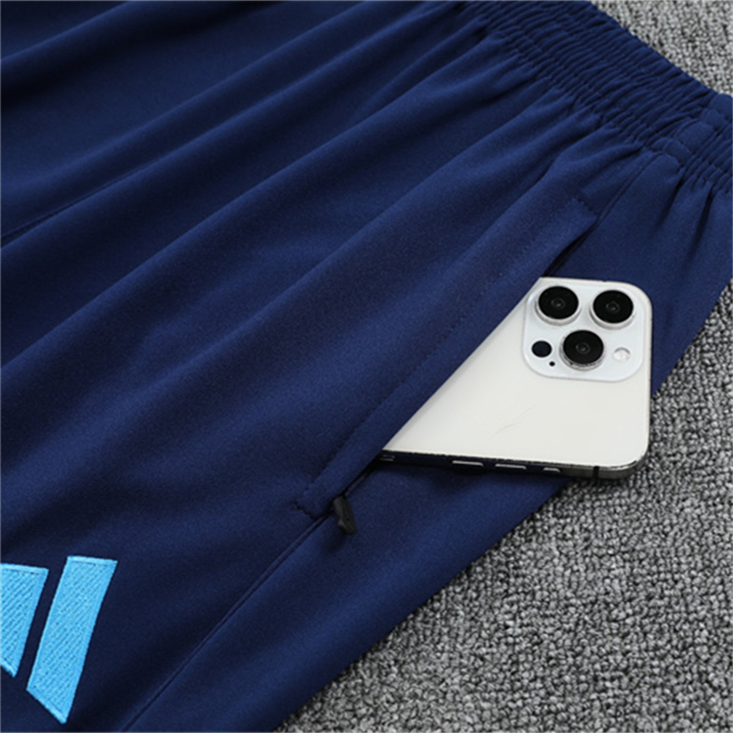 AlphaJersey-Real Madrid 25-26 Long Sleeves Training Set - Blue-Gray Camouflage Top & Blue Pants