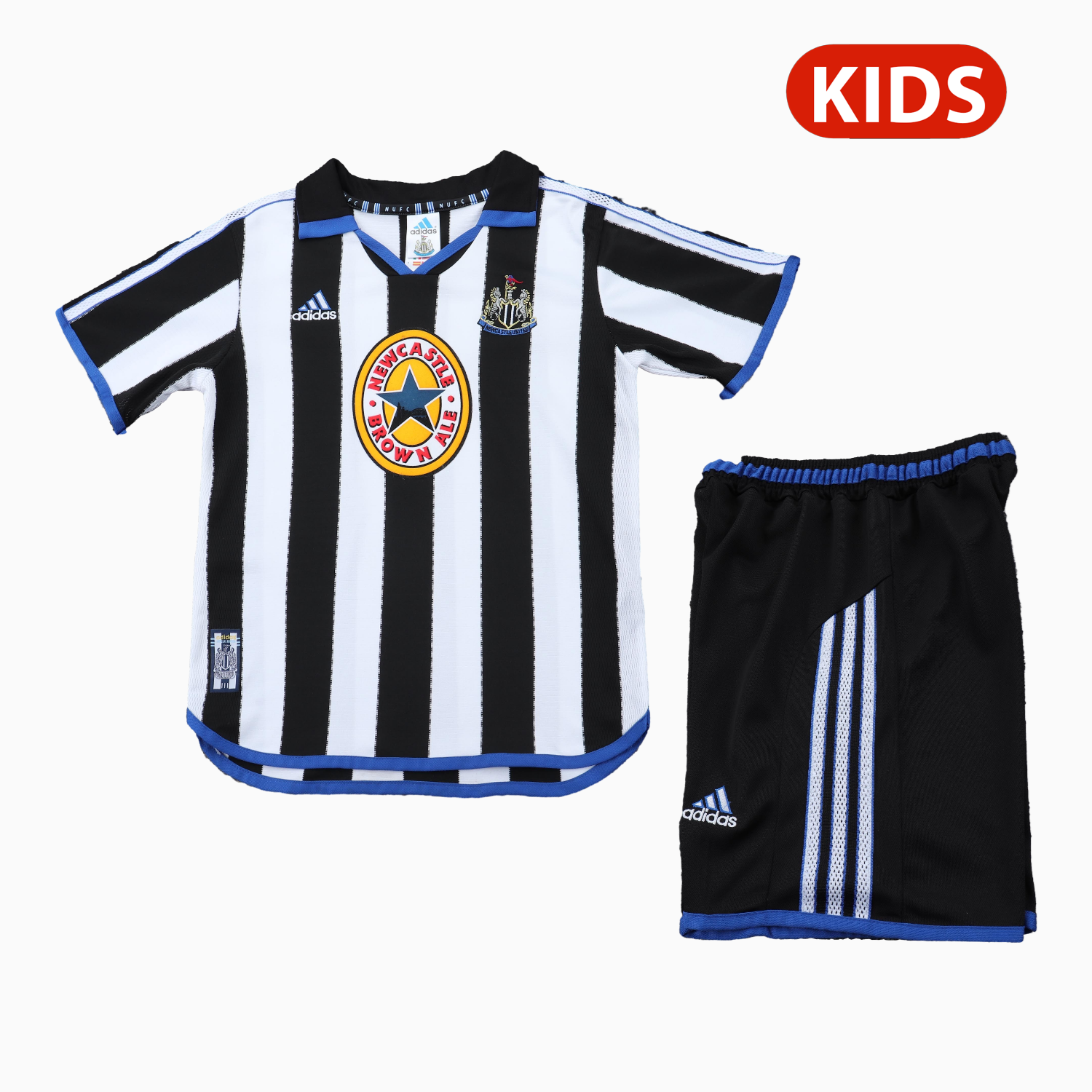 AlphaJersey-Retro Newcastle United 1999-00 Home Kids Kit