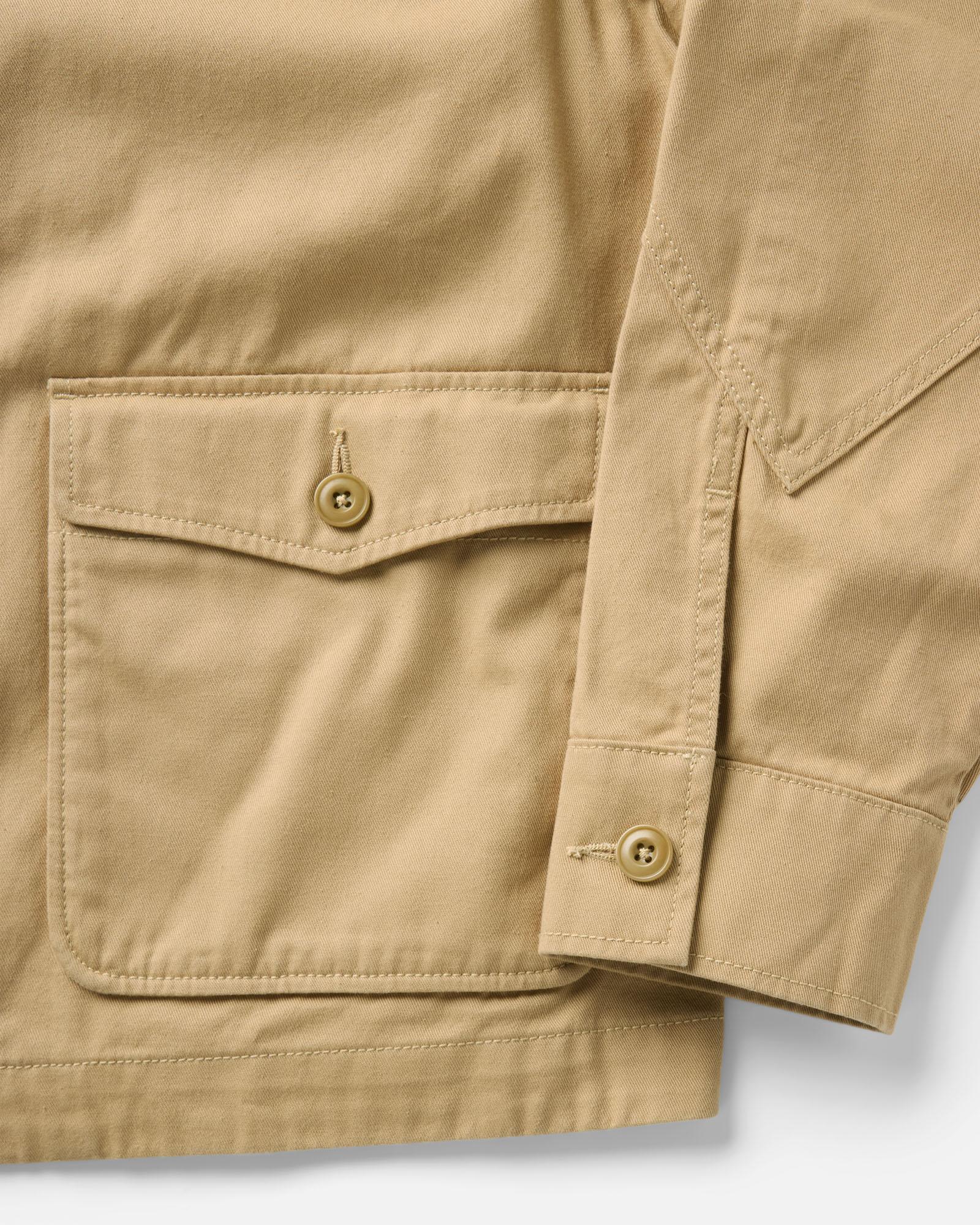 The Airman Jacket in Organic Khaki Foundation Twill | Modern Menswear by yycbvcnbmmnbm