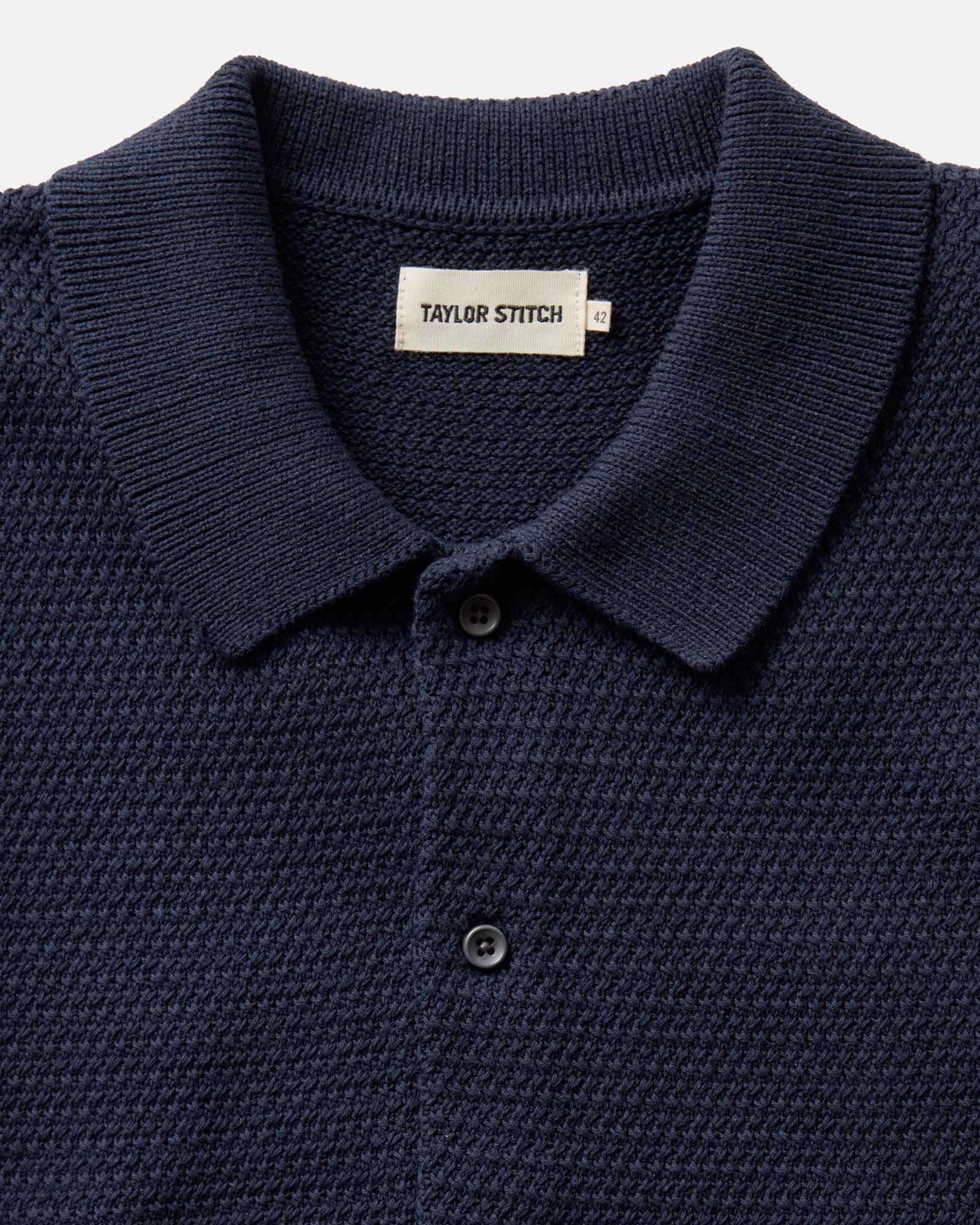 The Button Down Polo in Dark Navy Crochet | Modern Menswear by yycbvcnbmmnbm