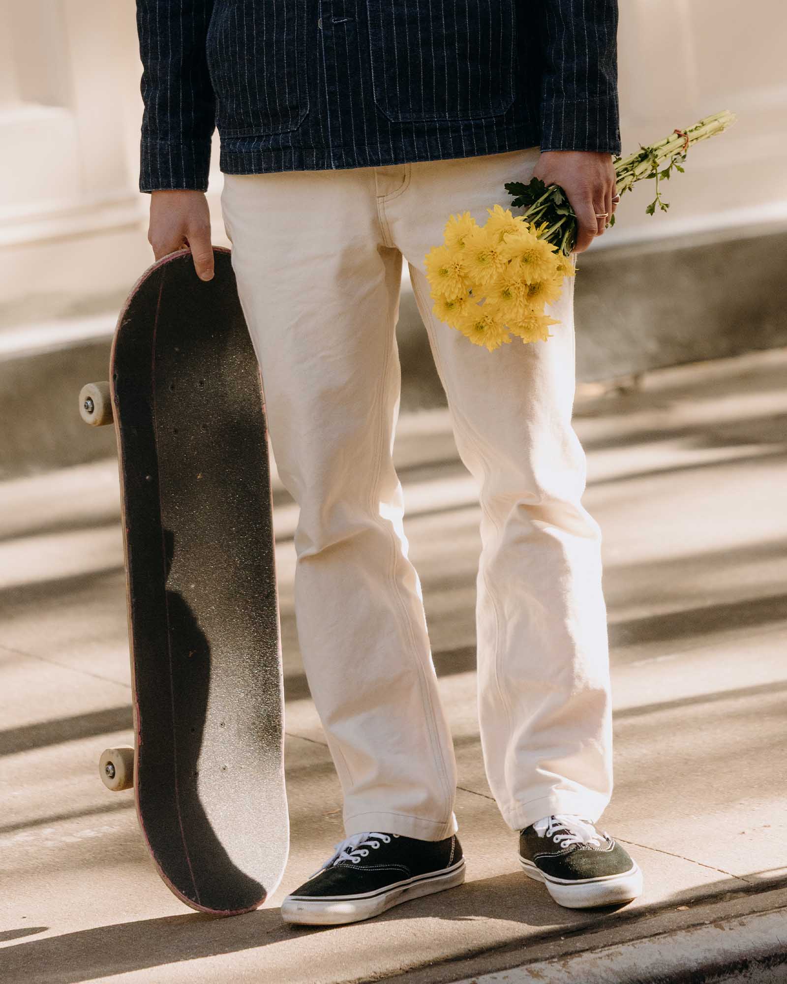 The Painter Pant in Seeded Natural Chipped Canvas | Modern Menswear by yycbvcnbmmnbm