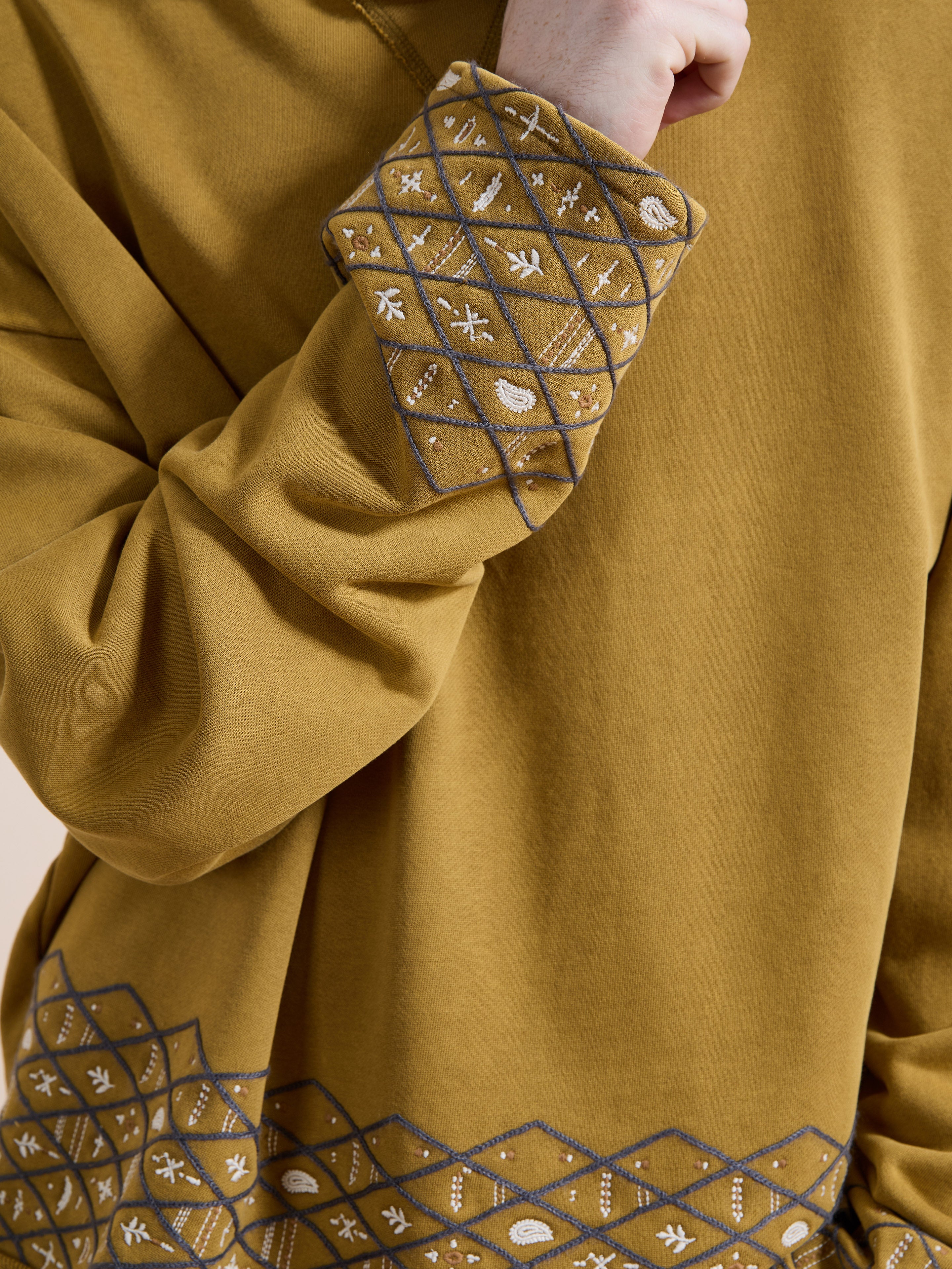 Embroidered Border Hoodie | Modern Menswear by yycbvcnbmmnbm