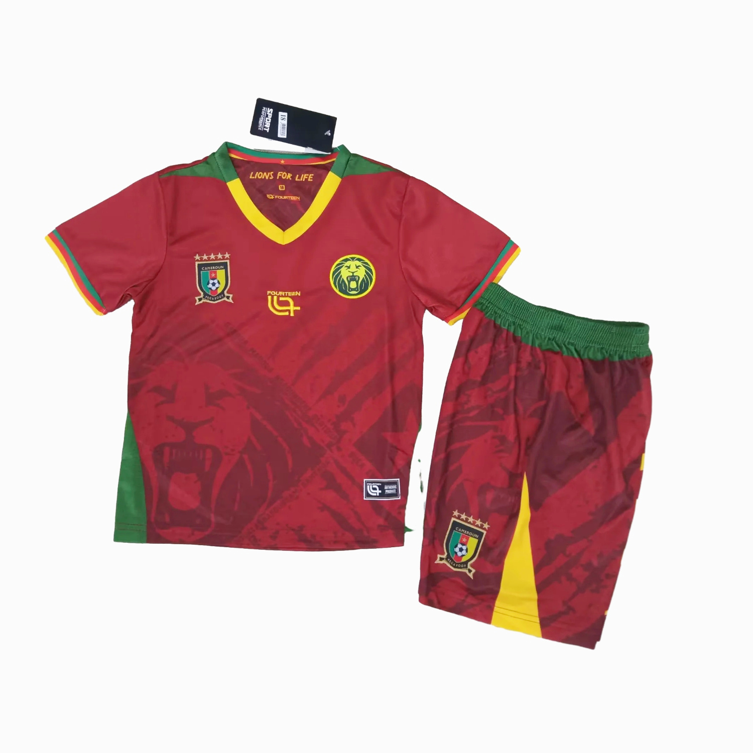AlphaJersey-Cameroon 25-26 Away Kids Kit