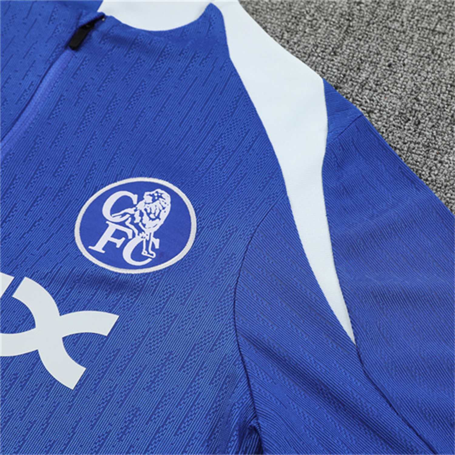 AlphaJersey-C.H.E.L.S.E.A 25-26 Kids Long Sleeve Training Set - Player Version - Blue Top and Black Pants