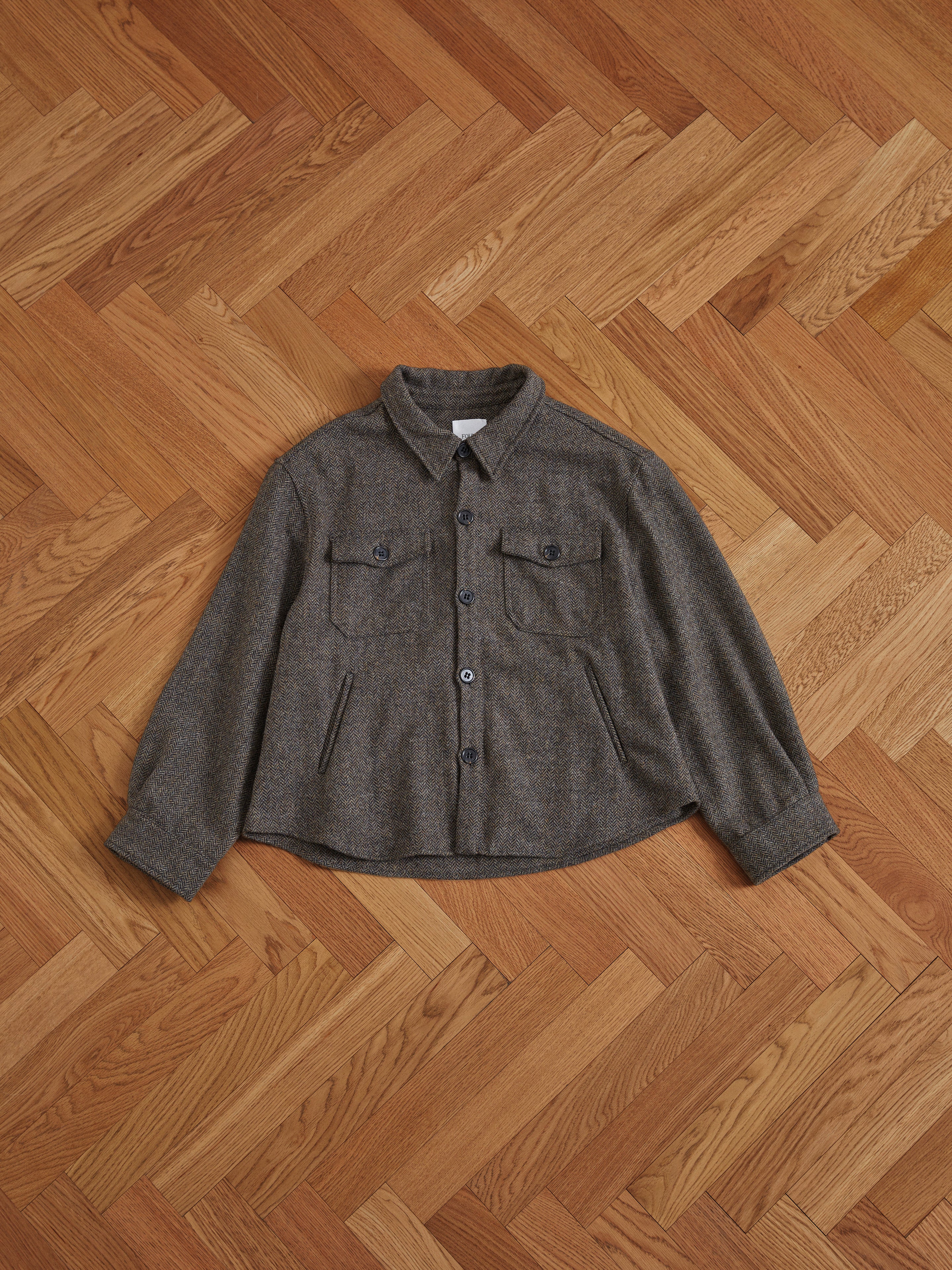 Raven Herringbone Overshirt | Modern Menswear by yycbvcnbmmnbm
