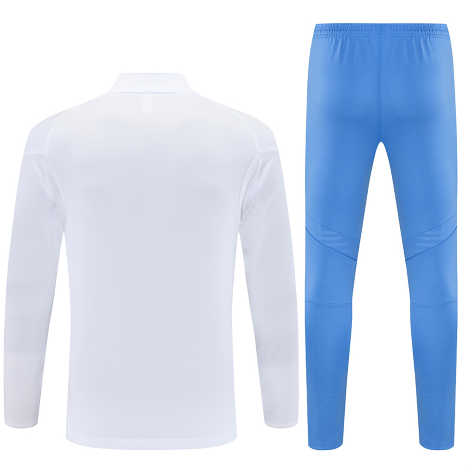 AlphaJersey-Real Madrid 25-26 Kids Long Sleeve Training Set - White Top & Blue Pants