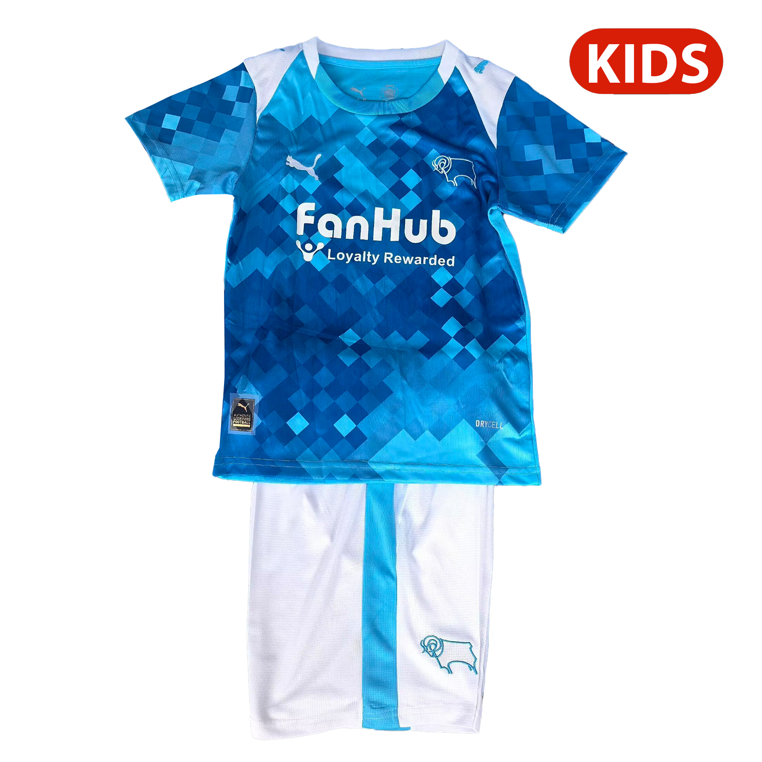 AlphaJersey-Derby County 25-26 Third Blue Kids Kit