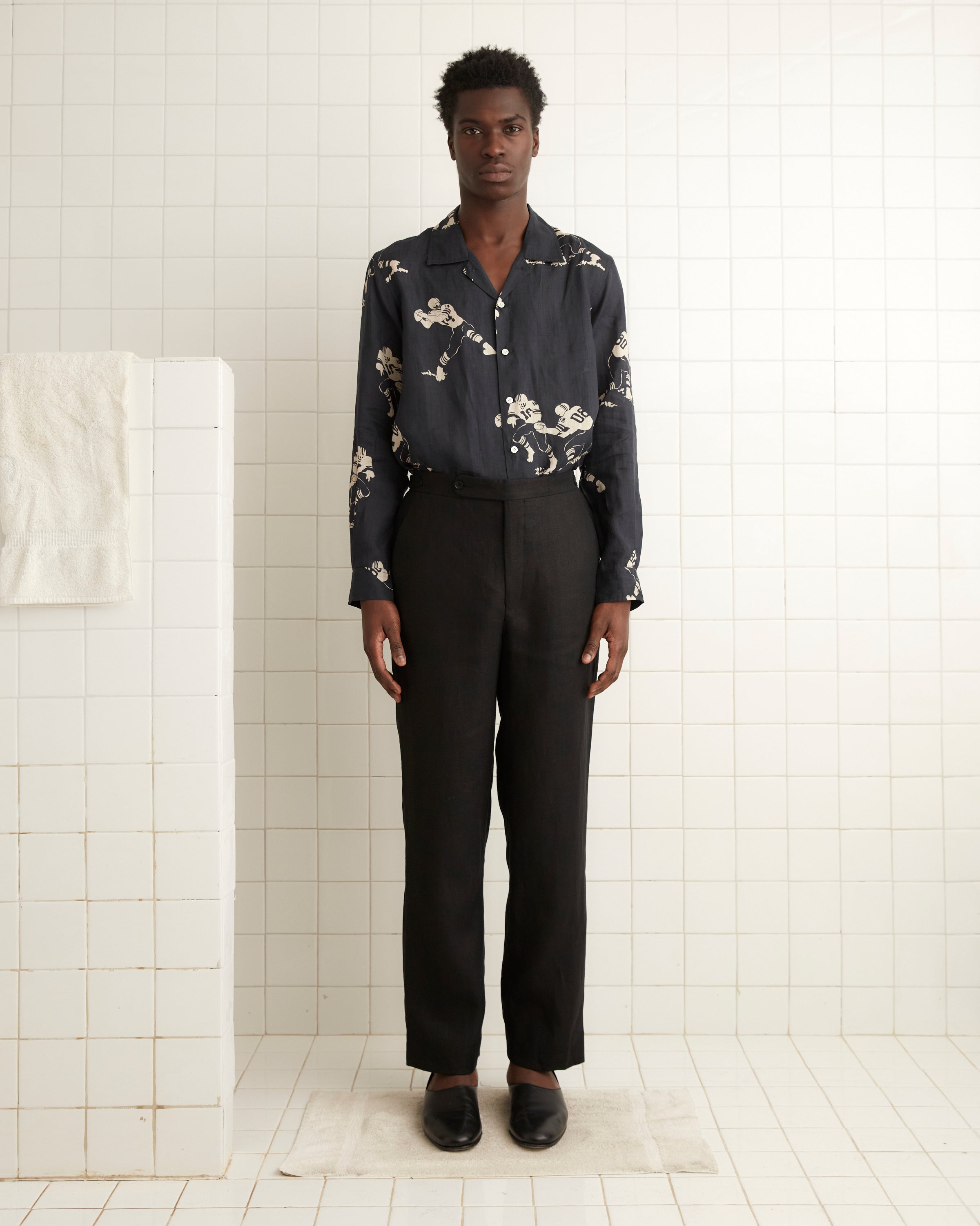Linen Suiting Trousers - Black | Modern Menswear by yycbvcnbmmnbm