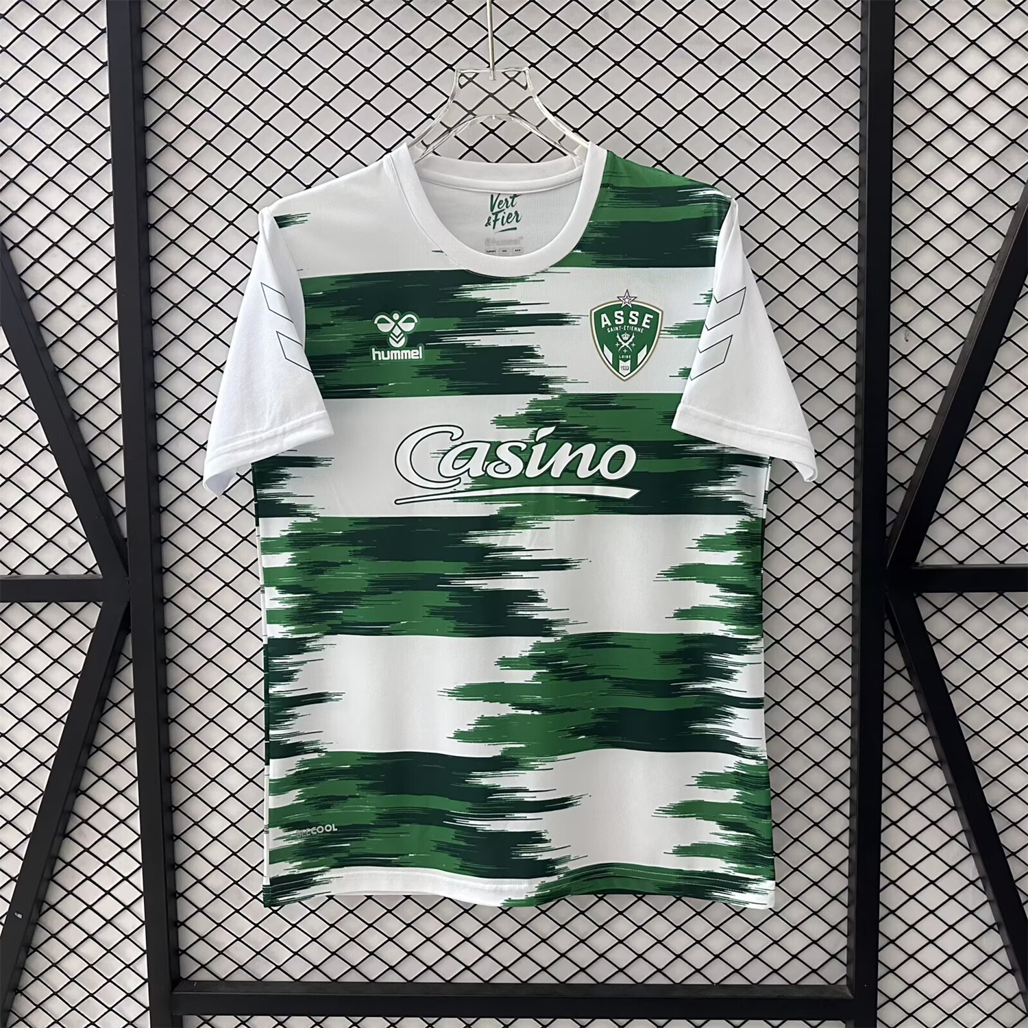 AlphaJersey-AS Saint-Etienne 25-26 Pre-Match Green And White Jersey - Fans Version