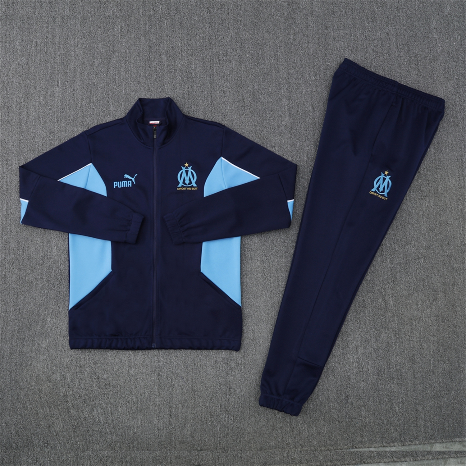 AlphaJersey-Marseille 25-26 Jacket Training Tracksuit - Deep Blue Jackets & Pants
