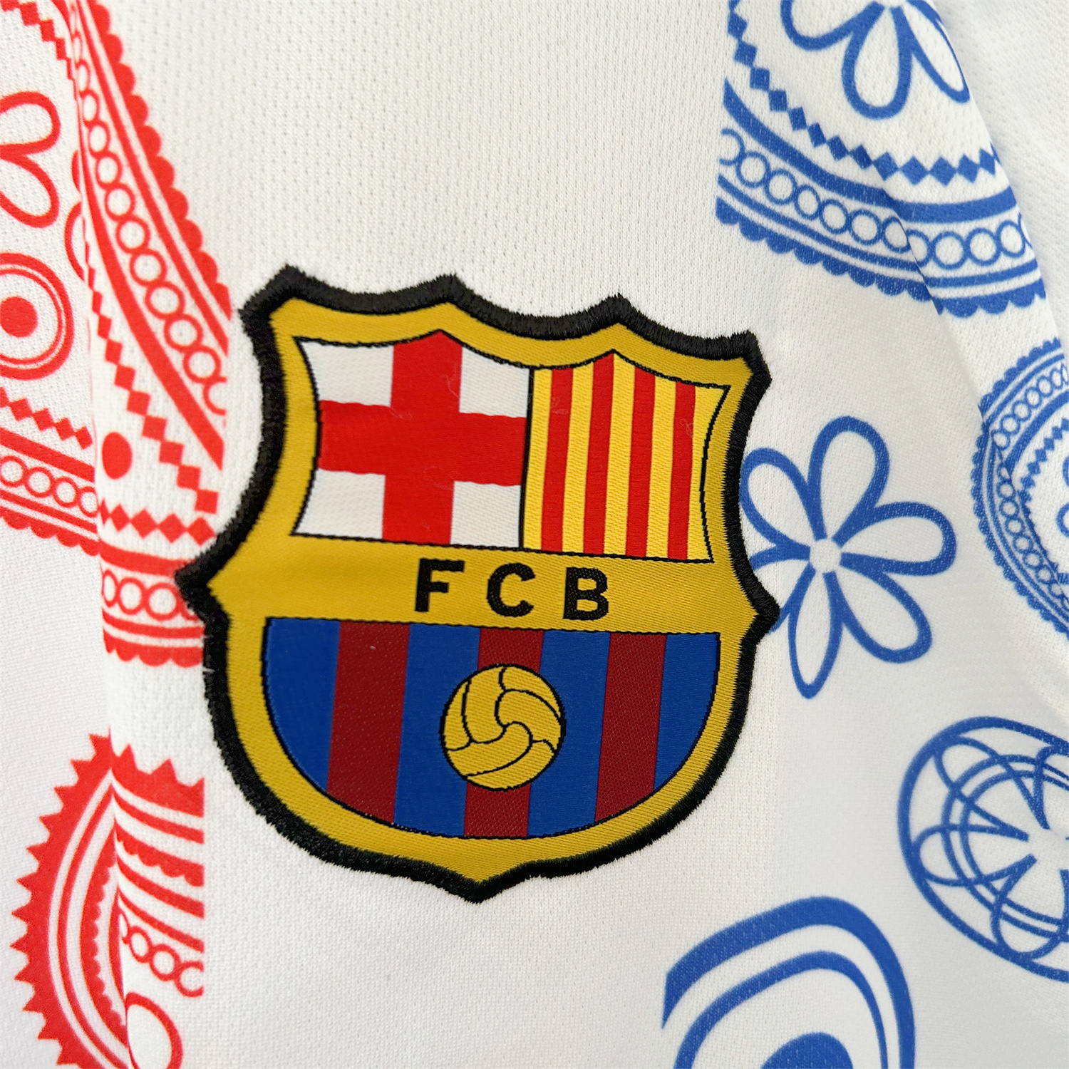 AlphaJersey-Barcelona 25-26 Paisley Patterns White Special Edition Jersey - Fans Version