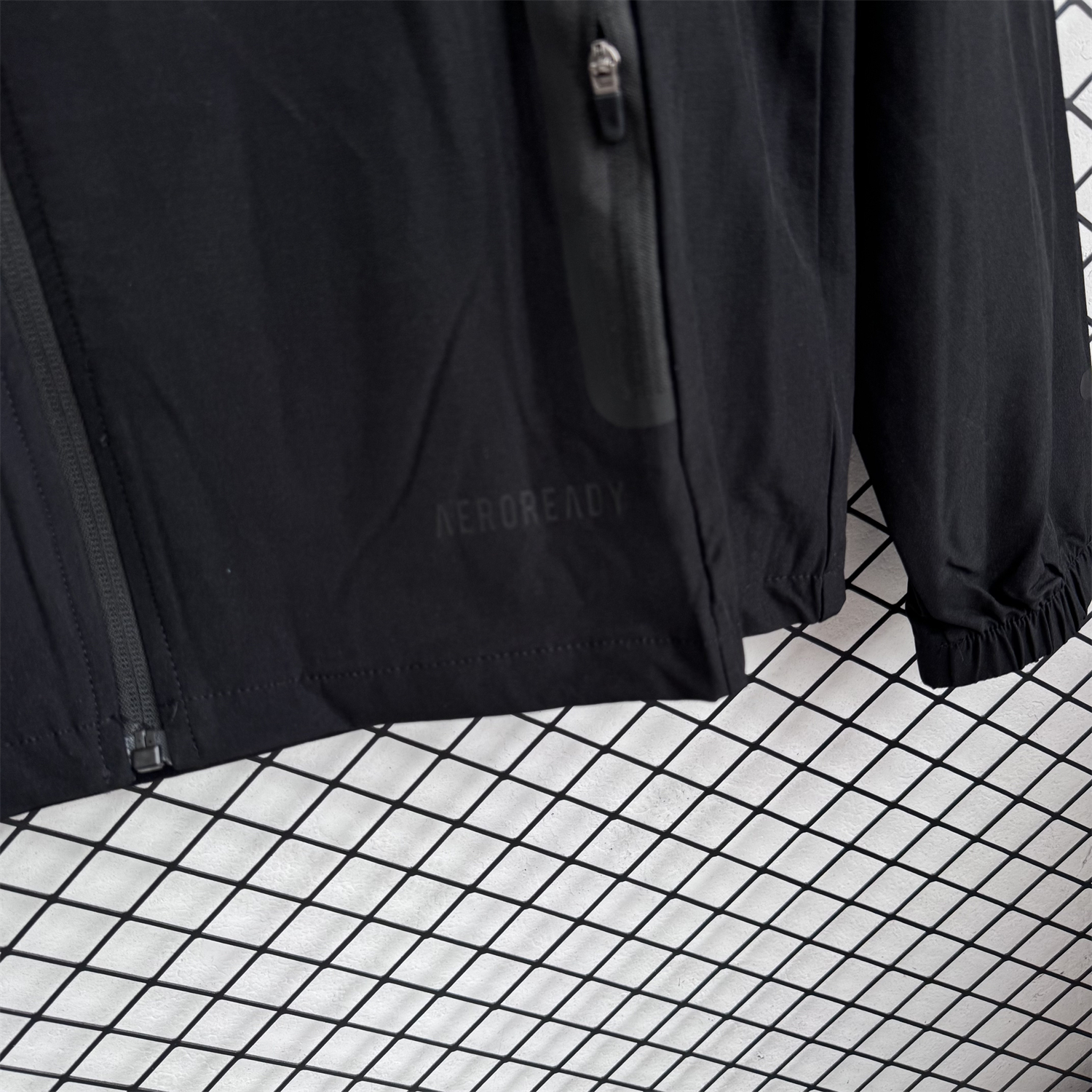 AlphaJersey-Arsenal 25-26 Windbreaker Training Set - Pure Black Top and Pants