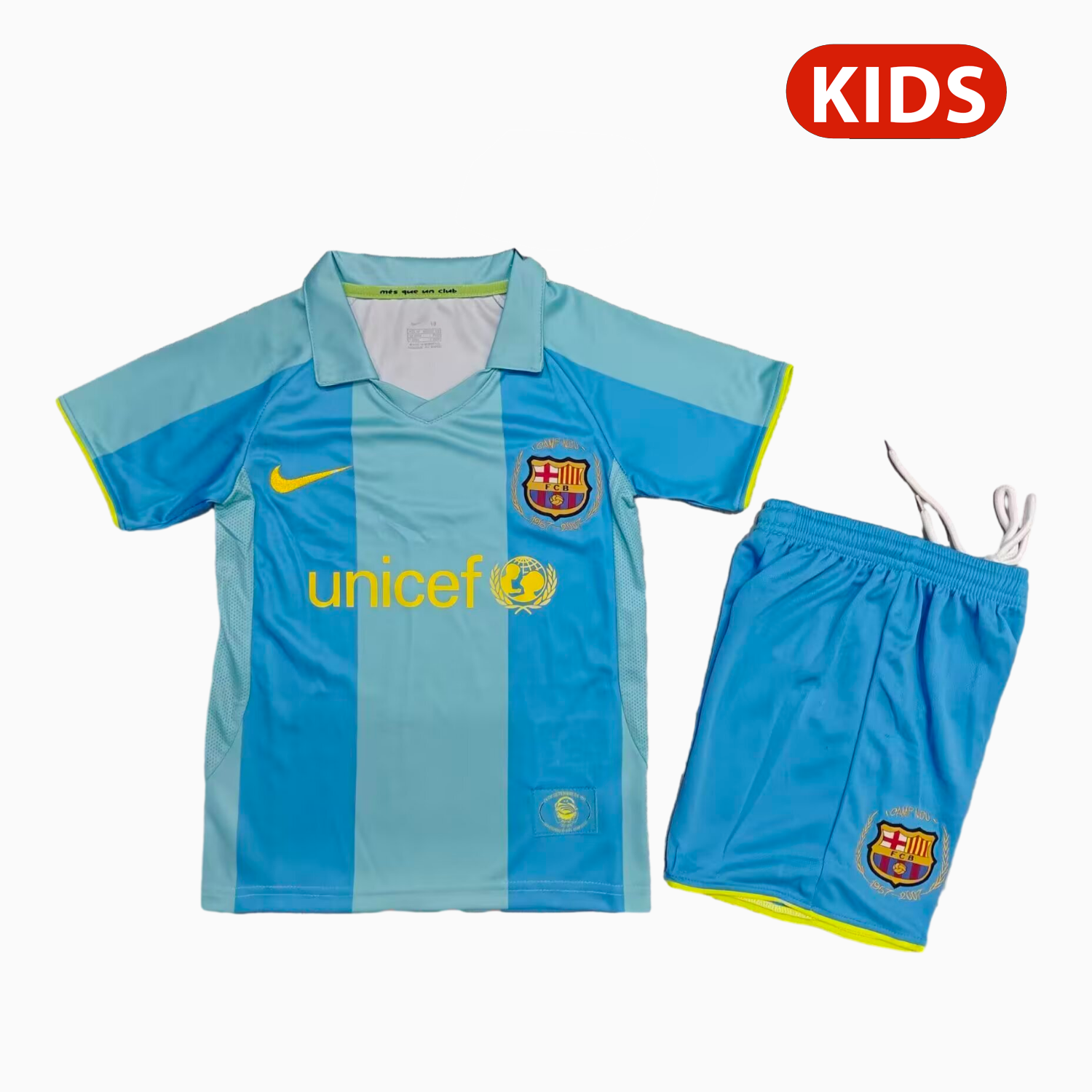 AlphaJersey-Retro Barcelona 2007-08 Away Kids Kit
