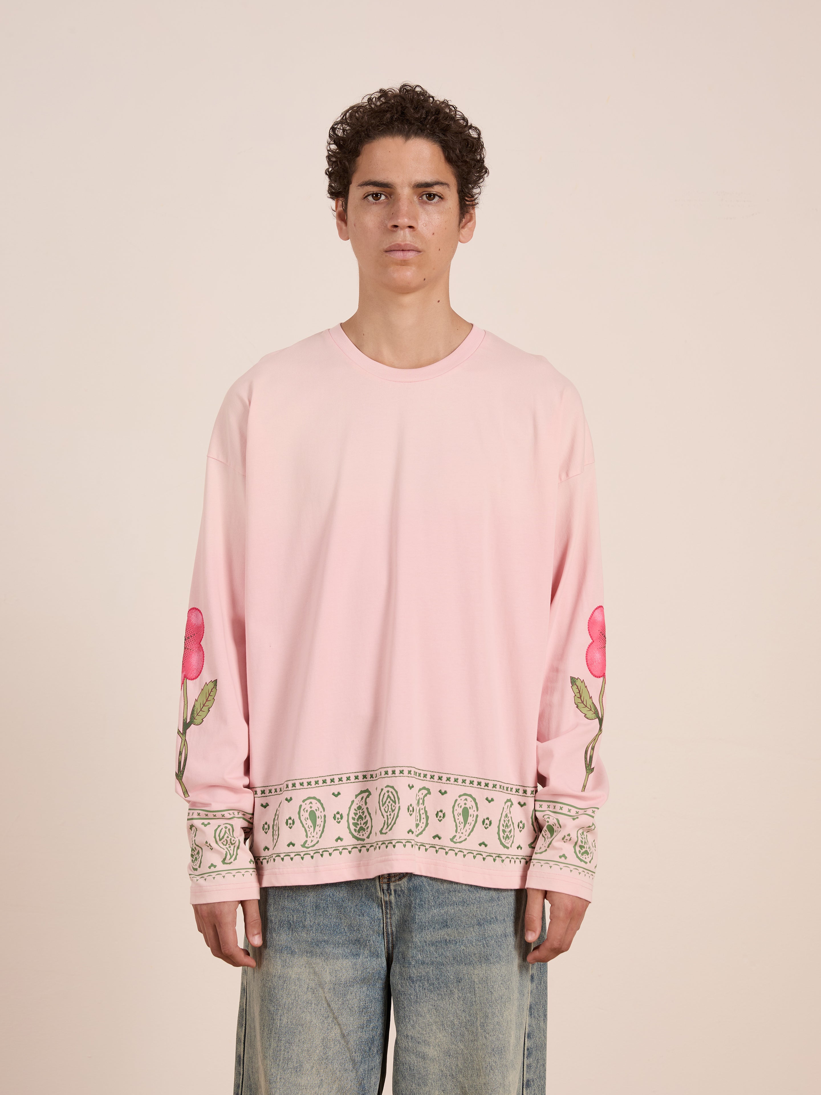Garden Bloom Embroidered LS Tee | Modern Menswear by yycbvcnbmmnbm