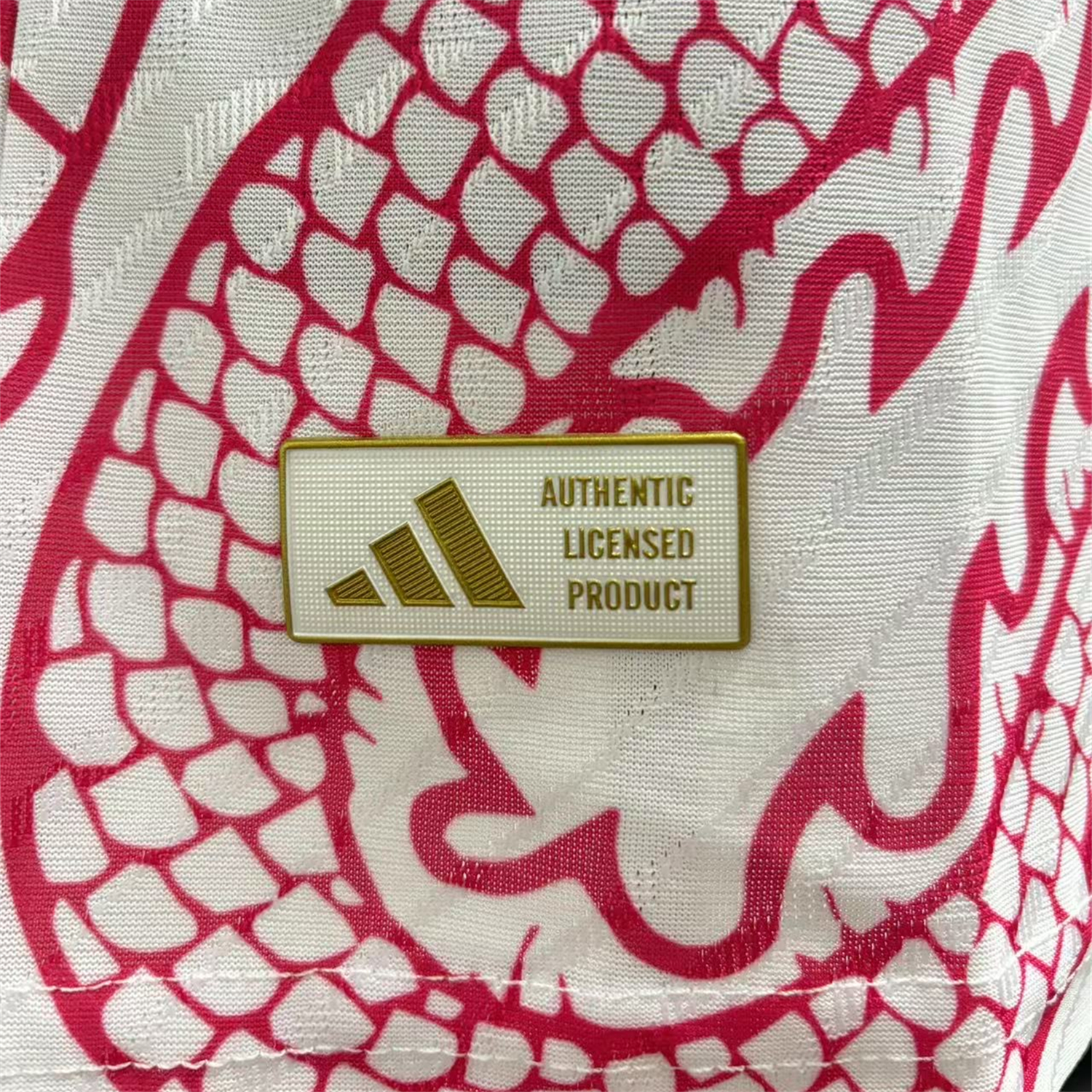AlphaJersey-Real Madrid 25-26 Pink and White Dragon Pattern Jersey - Player Version