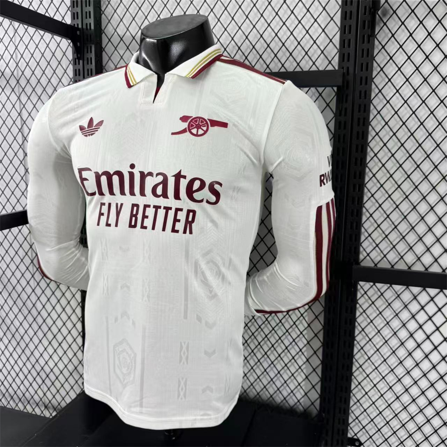 AlphaJersey-Arsenal 25-26 Third White Long Sleeves Jersey - Player Version