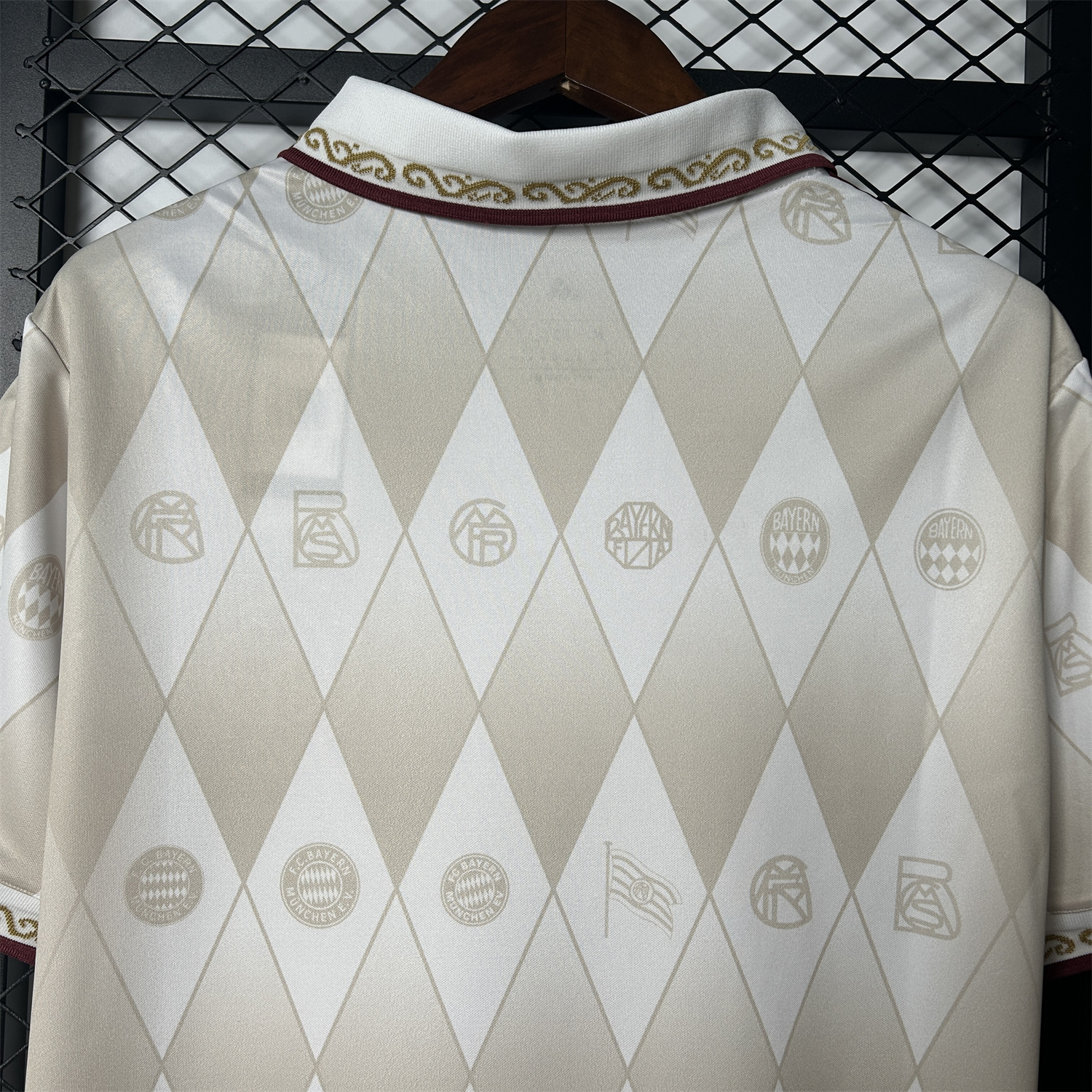 AlphaJersey-Bayern Munich 2025 125th Anniversary Diamond Pattern Special Edition Jersey - Fans Version