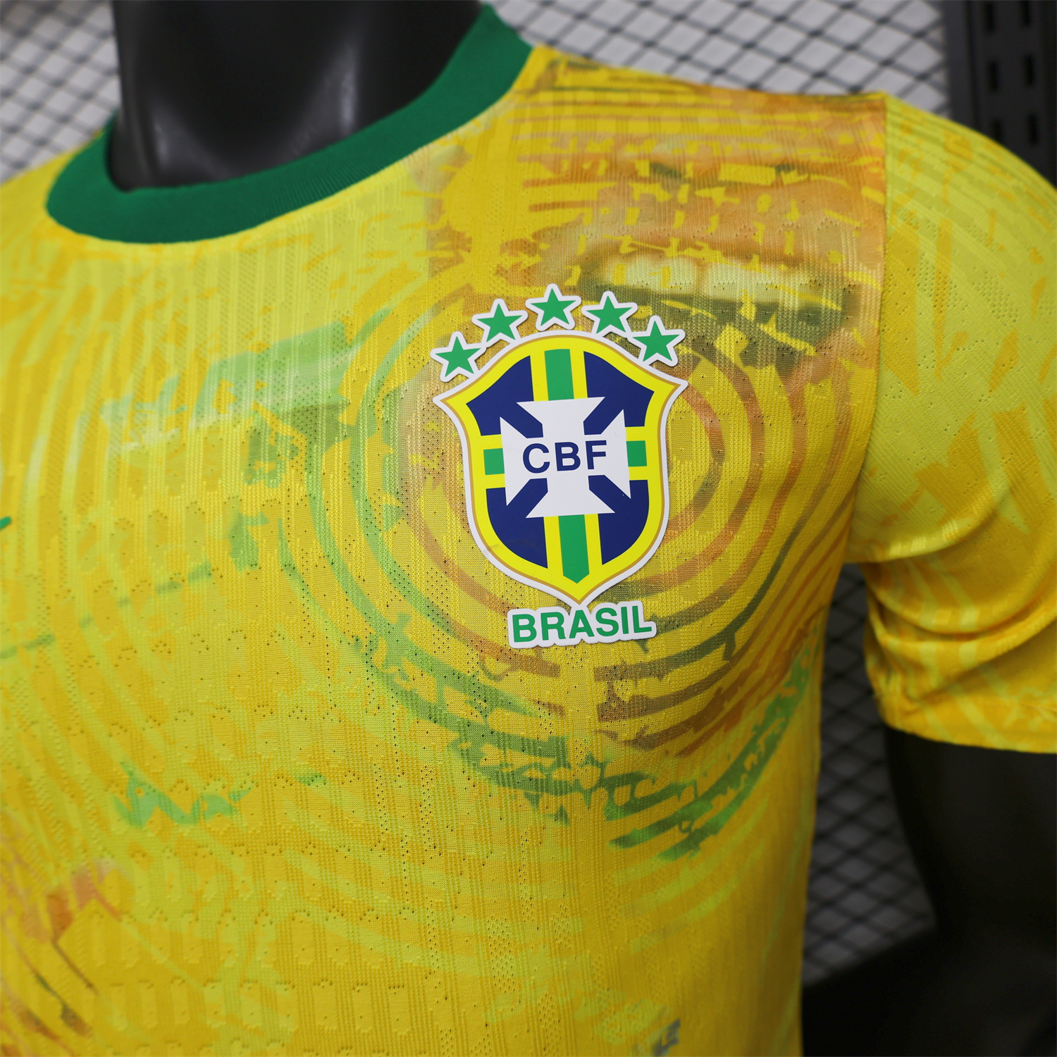 AlphaJersey-Brazil 2026 Yellow Waves Special Jersey - Player Version